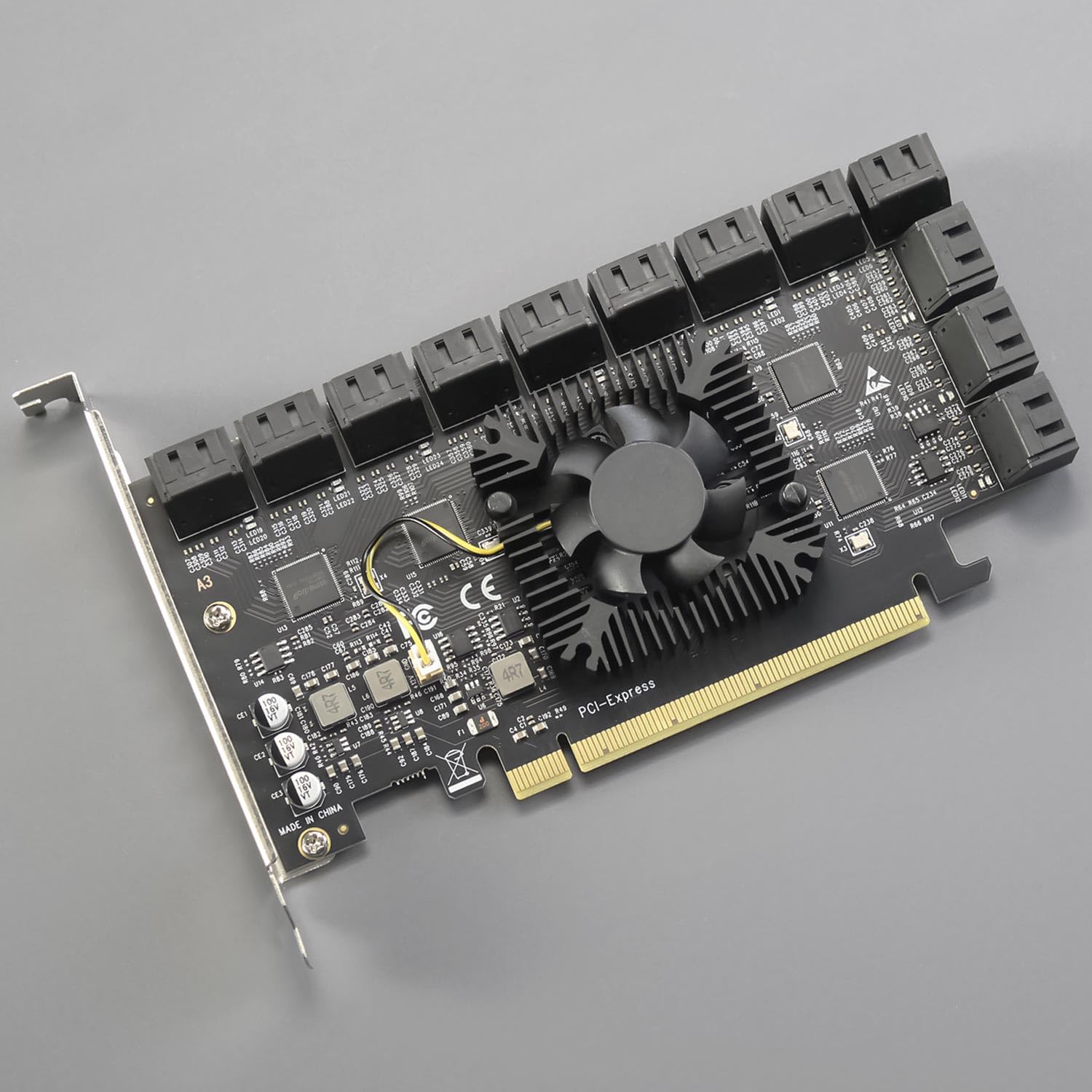 GLOTRENDS SA3824 24-Port PCIe X16 SATA Expansion Card, Compatible with Windows,Linux,Mac OS,NAS