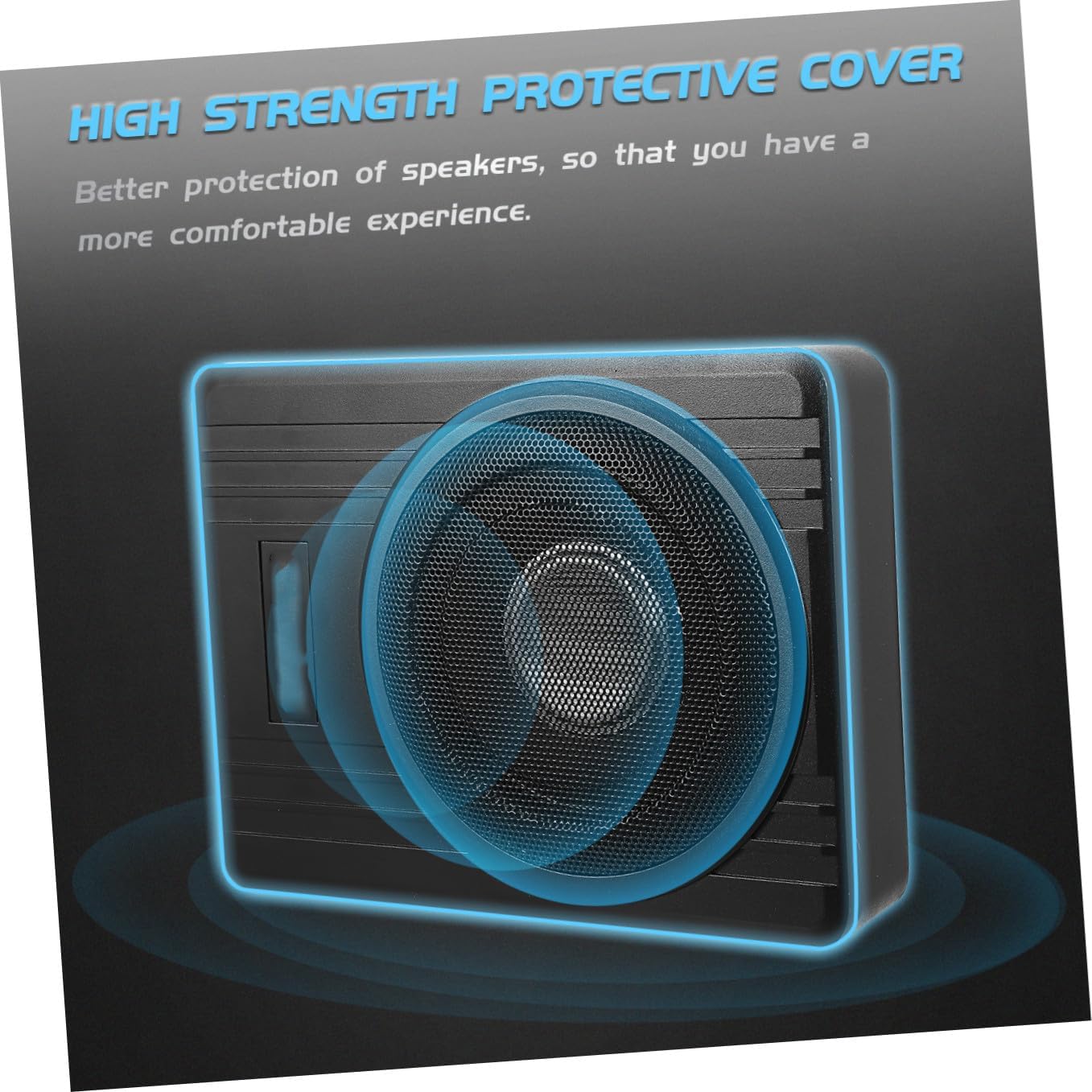 600w 8-inch Aluminum Alloy Auto Under Seat Woofer Subwoofer with Built-in Amplifier for Car Audio Systems