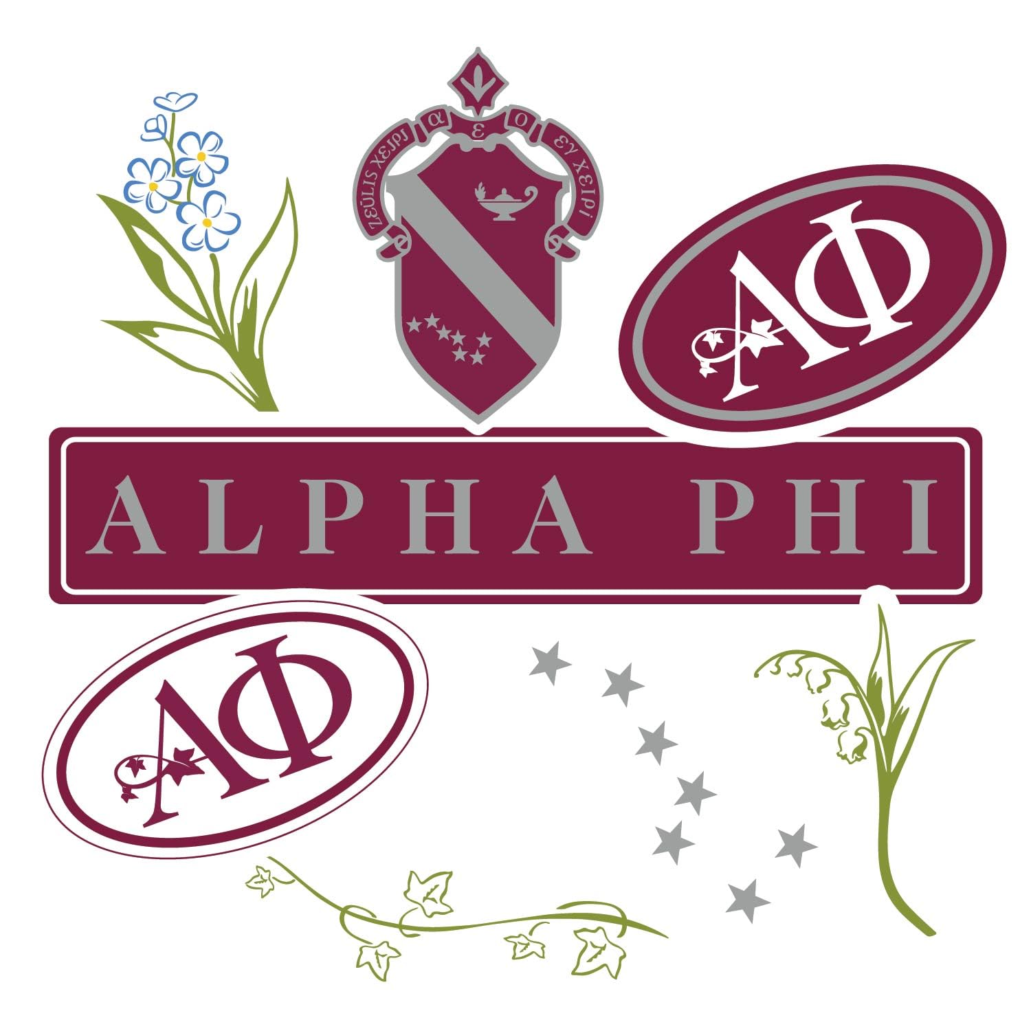 Stickers Alpha Phi pour personnaliser votre gourde et ordinateur