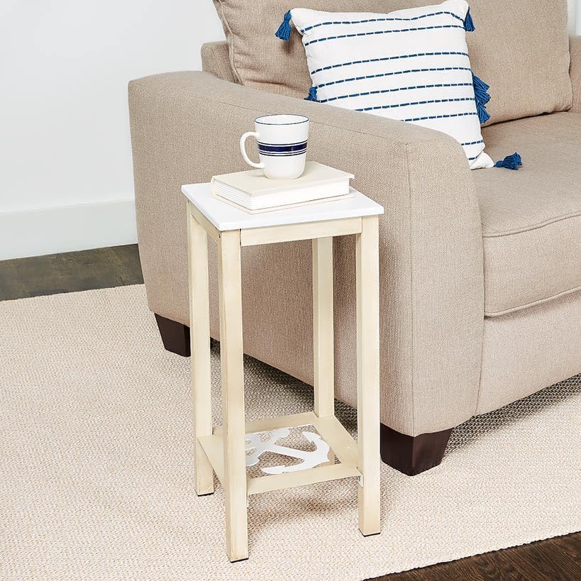 The Lakeside Collection Nautical Accent Tables - Ship Wheel
