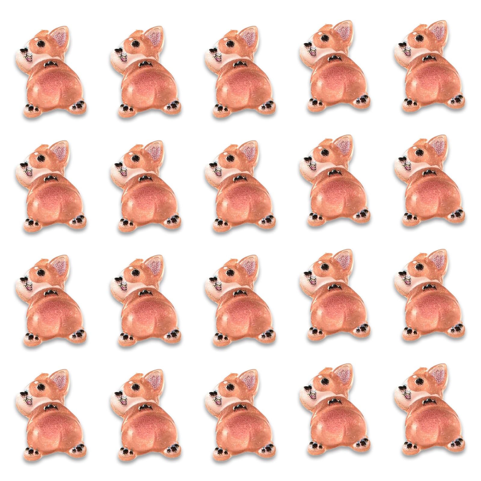 Amazon.co.jp: ファイニエ デコパーツ 動物 犬 ブラウン 11mm