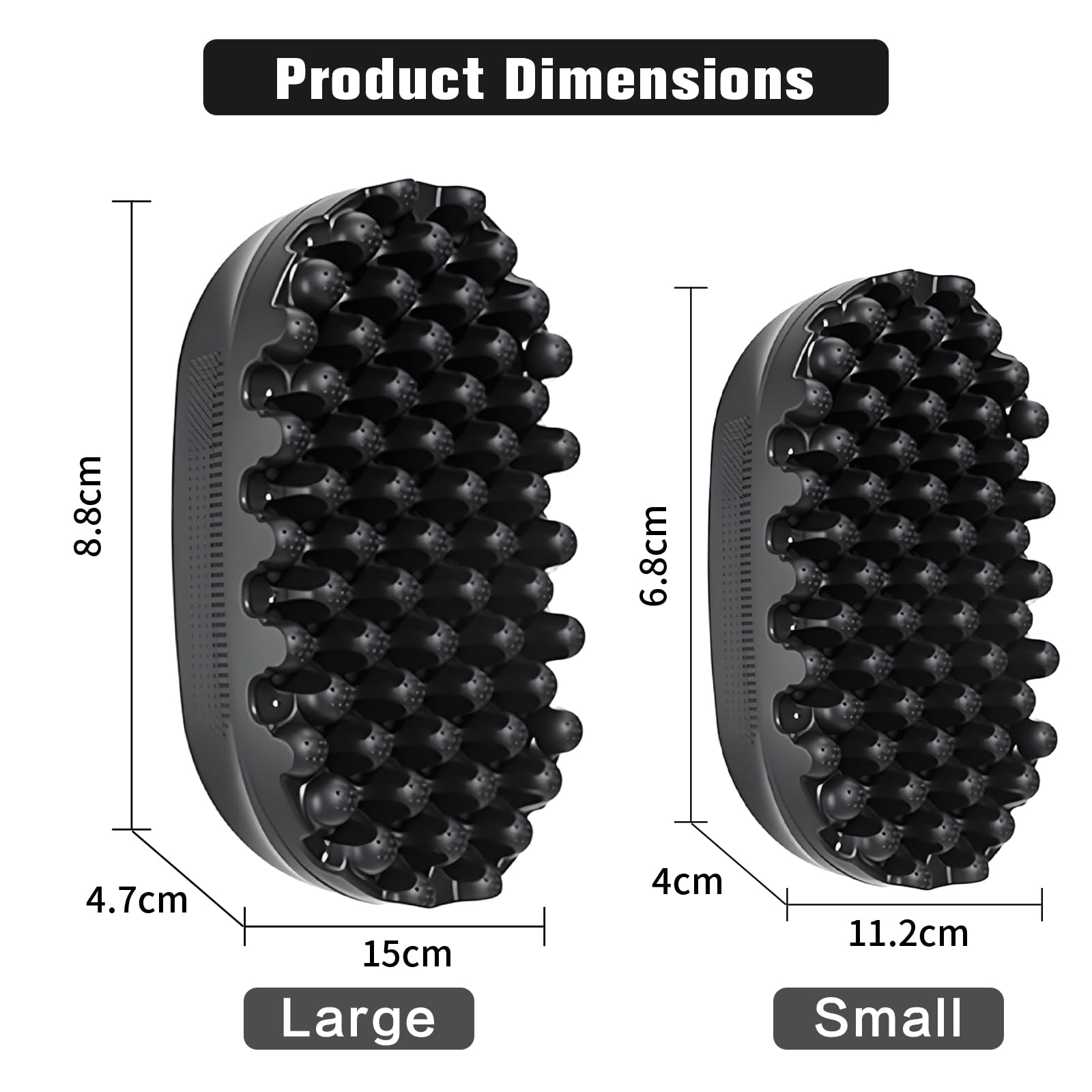 Gummi-Lockenbürste, hochwertiges Twist-Werkzeug für Afro-Haar, ideal für lockiges, gewickeltes 4C-Haar, schnelles und einfaches Styling, Schwarz