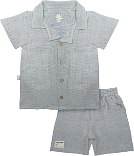 قميص نصف كم وشورت للأولاد من بيبي شورا، (عبوة من 1 قطعة)