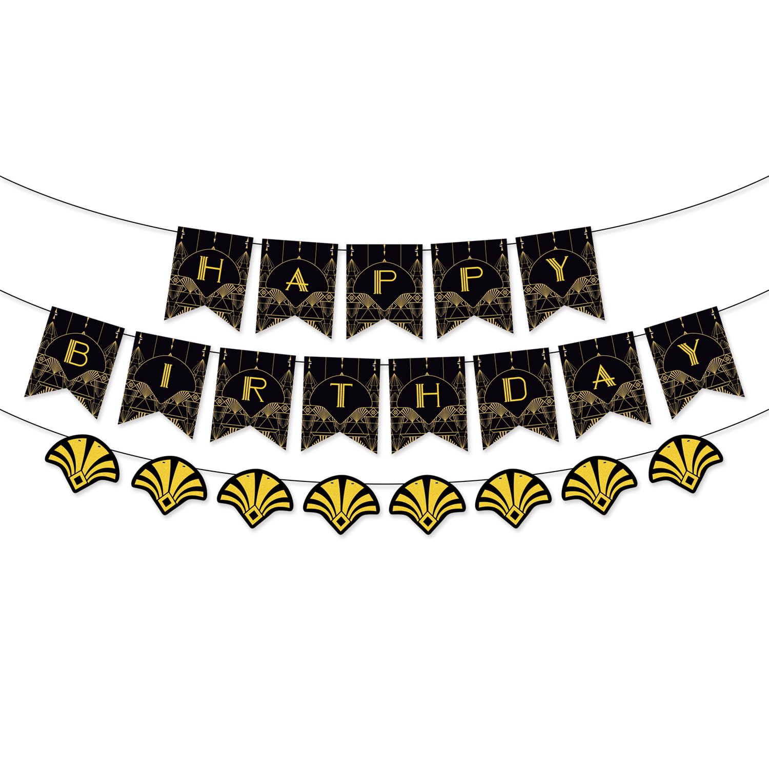 1920s Happy Birthday Party Decorations Banner