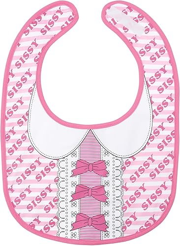 Littleforbig Babero de algodón impermeable para adultos con cierre de velcro ajustable, bonito en rosa