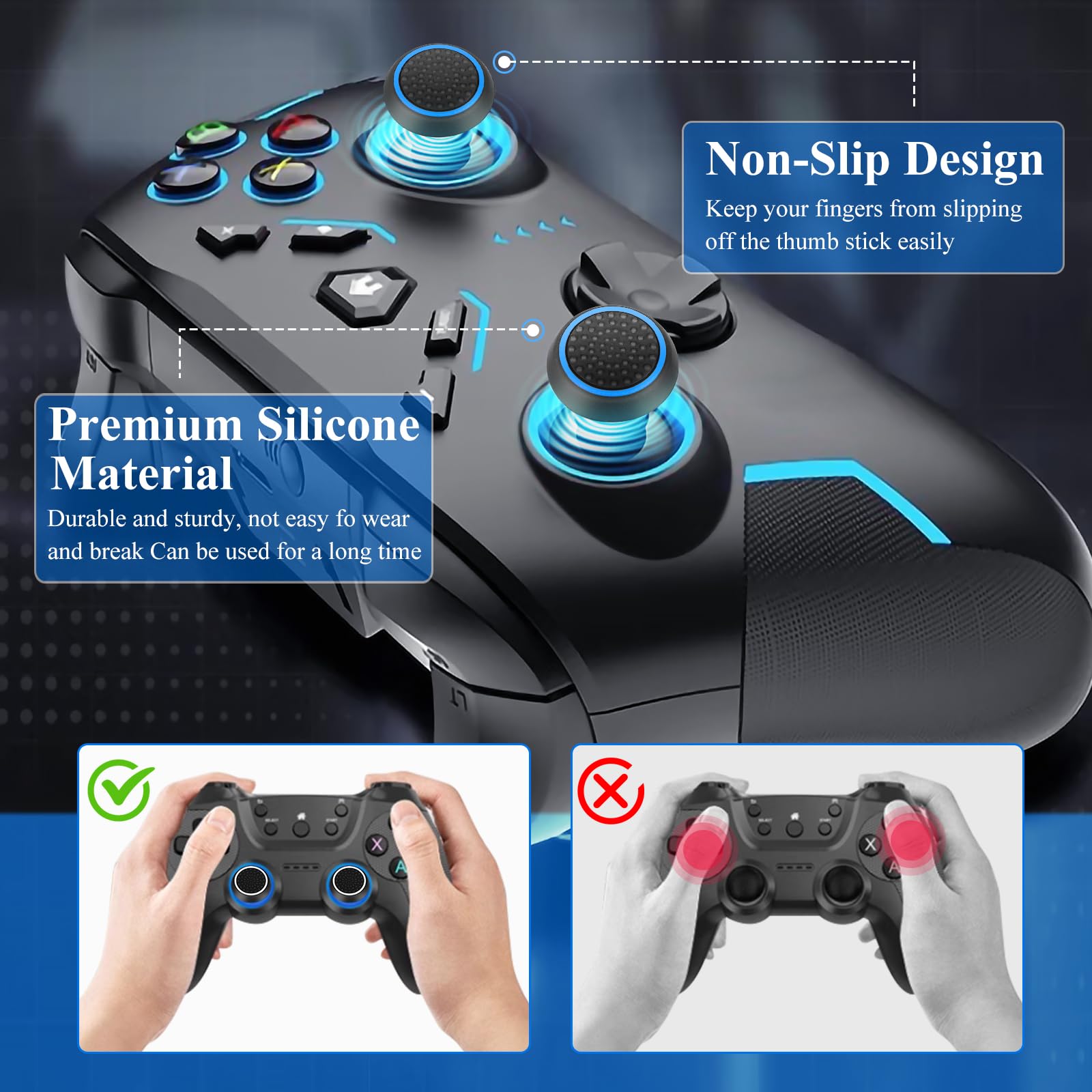 MatoSan 10 Siliconen Ringen Met 4 Thumbstick Grip Doppen Compatibel Steam Deck Nintendo Switch Xbox Ps4 Ps5 Controller Accessoires Voor Joystick Bescherming Valve Accessoires 1013886952 MatoSan 10 Siliconen Ringen Met 4 Thumbstick Grip Doppen Compatibel Steam Deck Nintendo Switch Xbox Ps4 Ps5 Controller Accessoires Voor Joystick Bescherming Valve Accessoires 1013886952