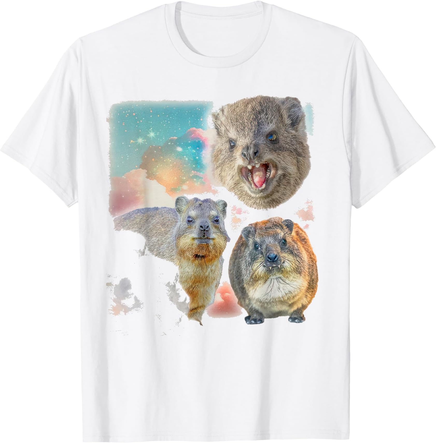 Retro Animal Hyrax Vintage UglyHyrax Vintage Ugly Funny Meme Retro Animal T-Shirt