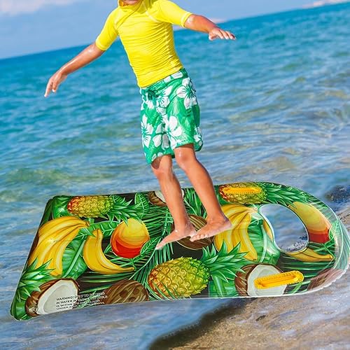 Miniatura 2 de Tabla de surf inflable para niños, tabla flotante para fiesta en la playa con asa, tabla de surf de mar para piscina, deportes acuáticos, natación,