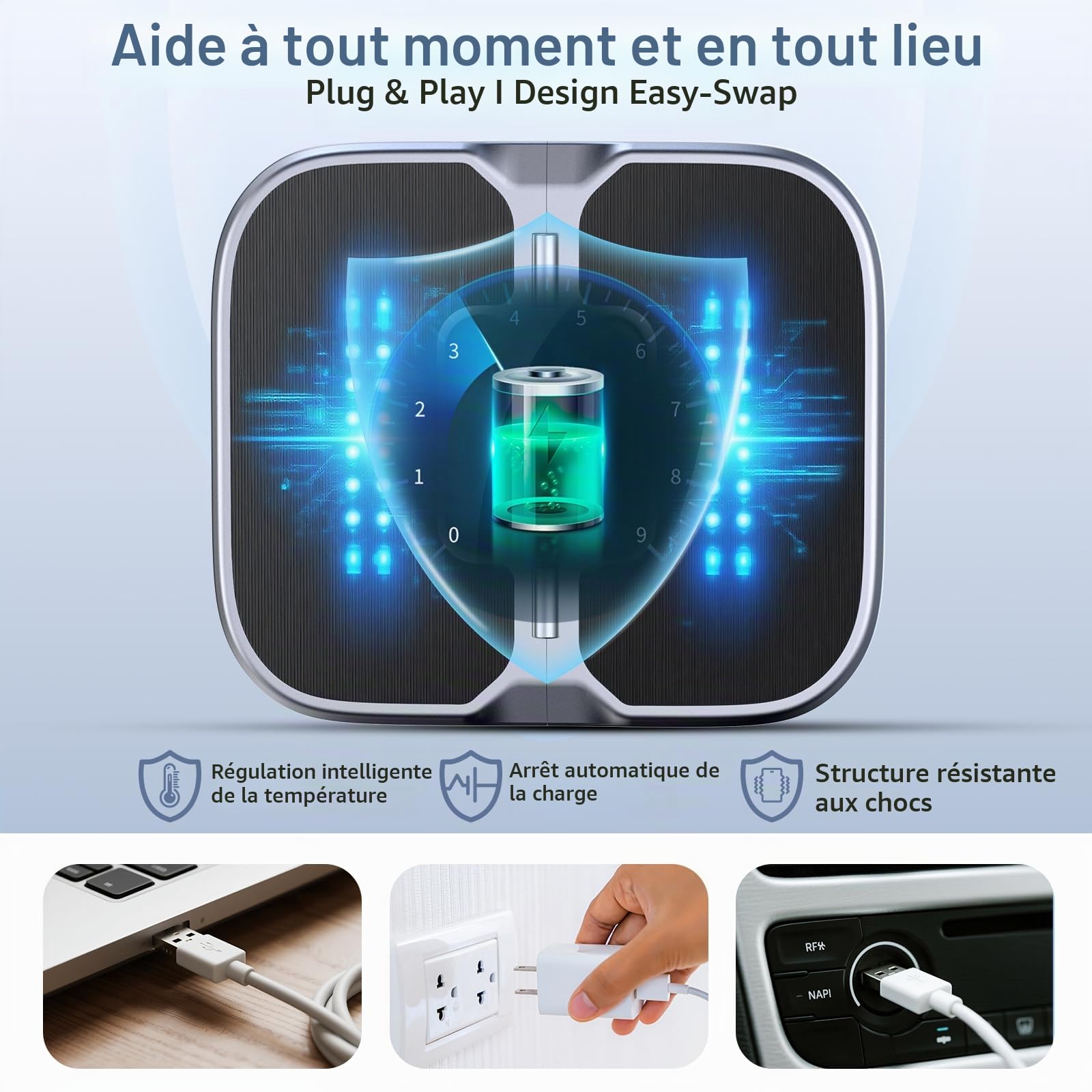 Nouveau stimulateur circulatoire Creliver pour les jambes, masseur électrique EMS pour les pieds, améliore la circulation sanguine dans les pieds et soulage la neuropathie, combat les douleurs aux gen