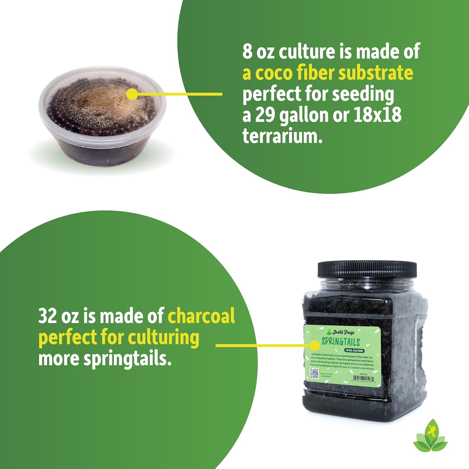 Josh's Frogs Temperate Springtail (Collembola) Culture (32 oz)