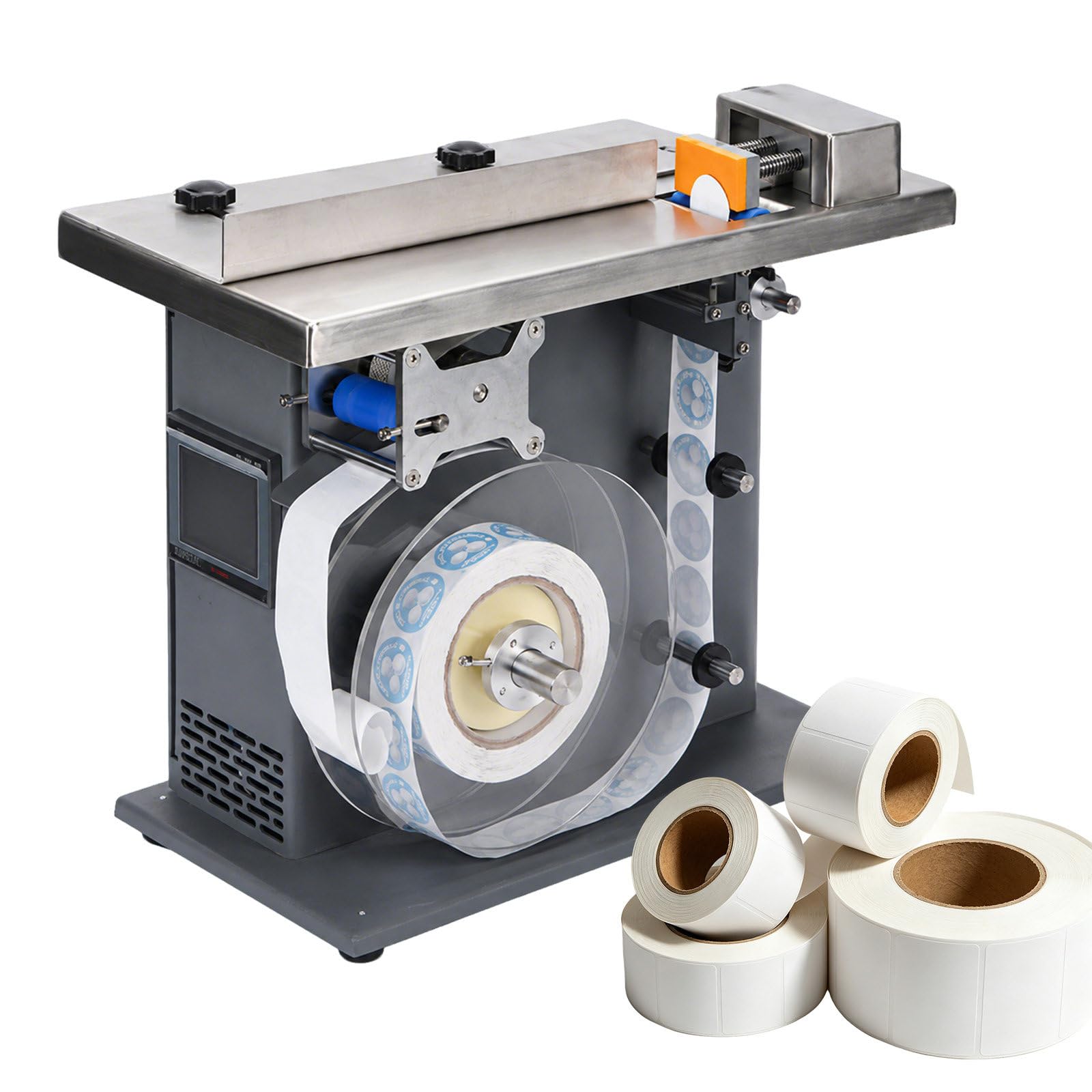 agreilduite Semi-Automatic Corner Sealing Labeling Machine - 90° Right Angle Box Label Applicator - Tamper-Evident Seal Machine for Retail Cartons Cosmetics Food and E-Commerce Packaging 20-50mm