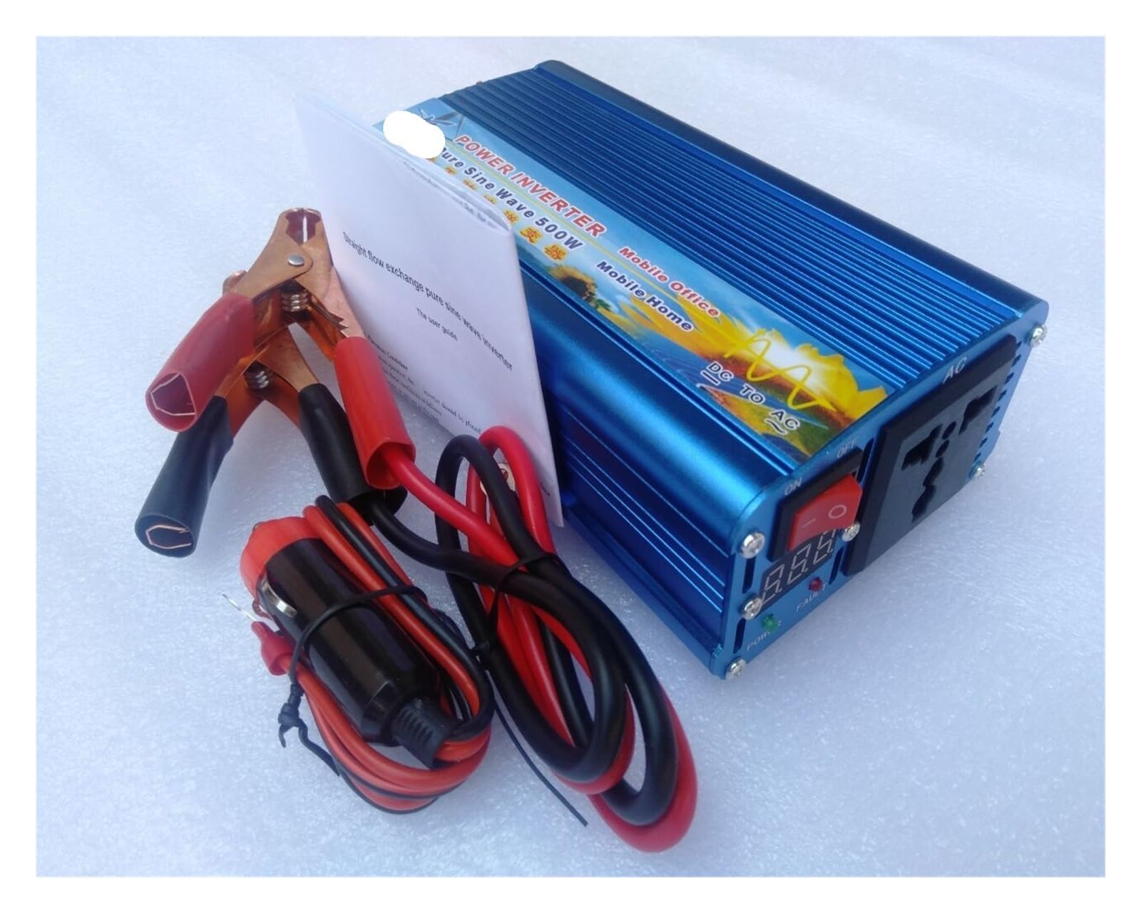 Pantalla Digital 500W DC 12V/24V/48V a AC 110V/120V/127V/220V/230V 50HZ/60HZ Inversor de Onda sinusoidal Pura(1KW 50HZ,110V-220-240V)