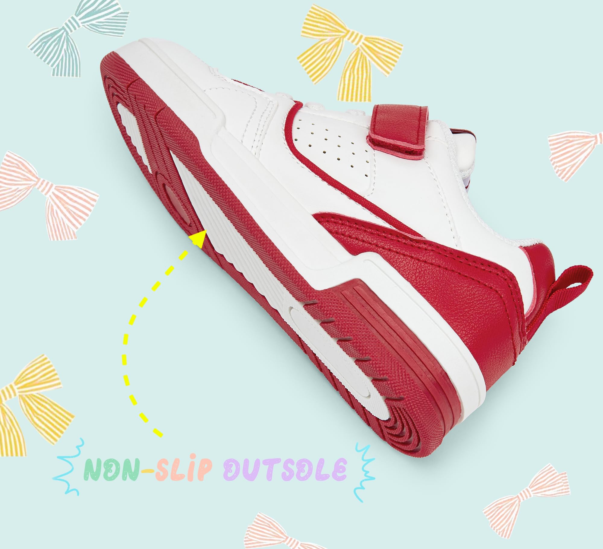 LUCKY STEP Zapatillas Slip-On para Niños – Cómodas y Casual, Zapatillas Bajas con Correa para Escuela, Tenis y Deporte, para Niños/Niñas