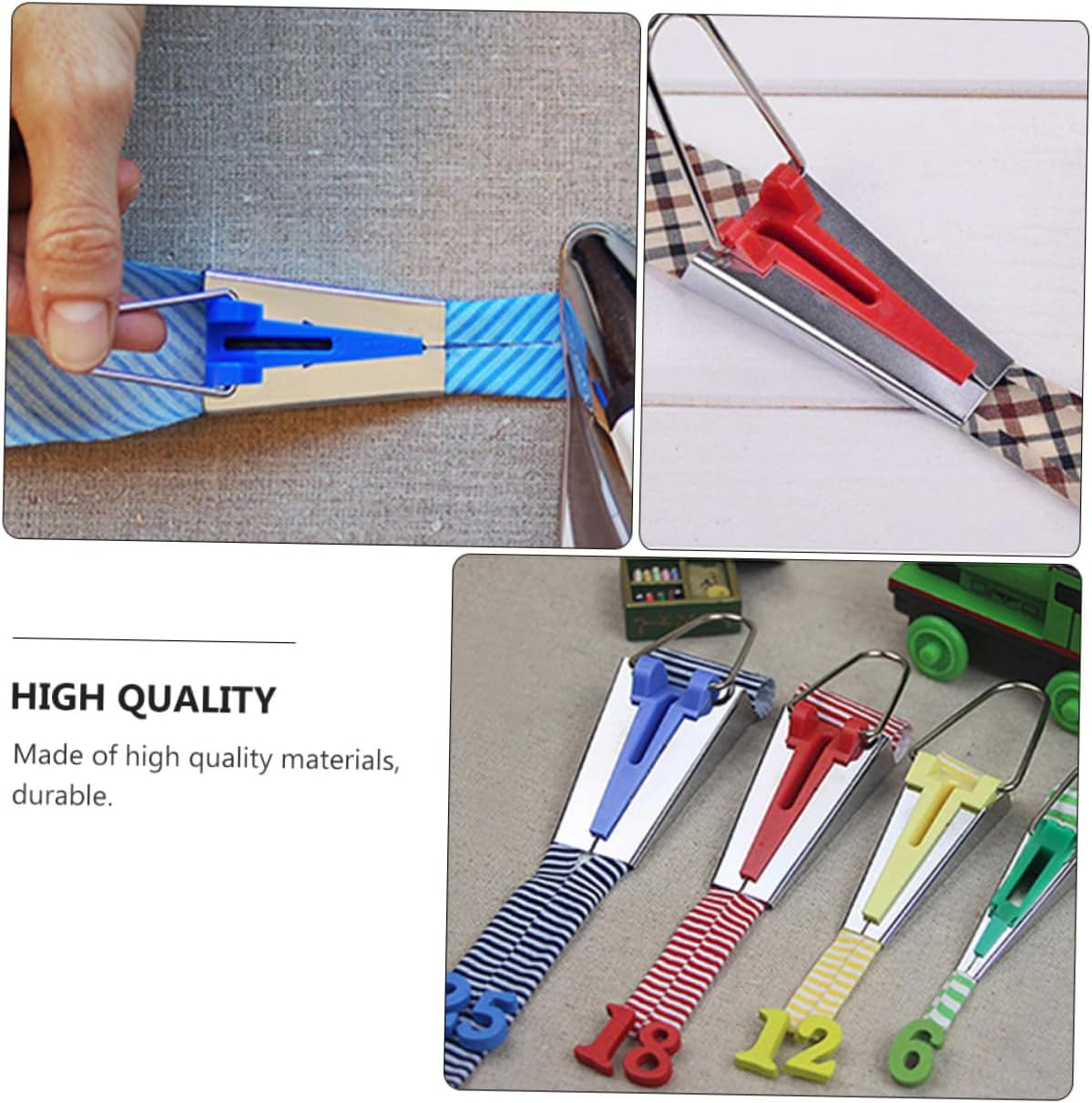 OSALADI 2sets 3pcs Fabric Bias Tape Maker Set Easy DIY Binding Tools for Quilting Sewing Durable Accessories for Patchwork Napkins Bags and Scarves Precise 3pcs*2