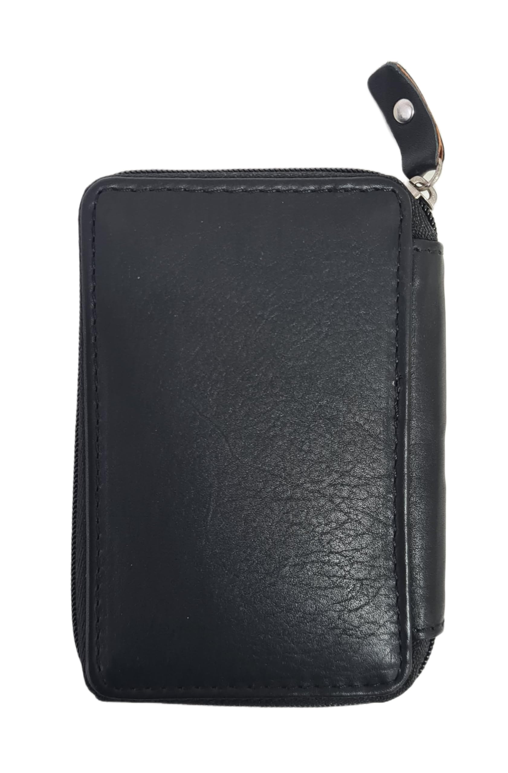 Portachiavi Per Uomo e Donna, Vera Pelle Con Cerniera, 8 Ganci e Tasche, Con Scatola Regalo Dimensioni 12X7,5X2 cm ART. 3106 Marchio Luigi Benetton