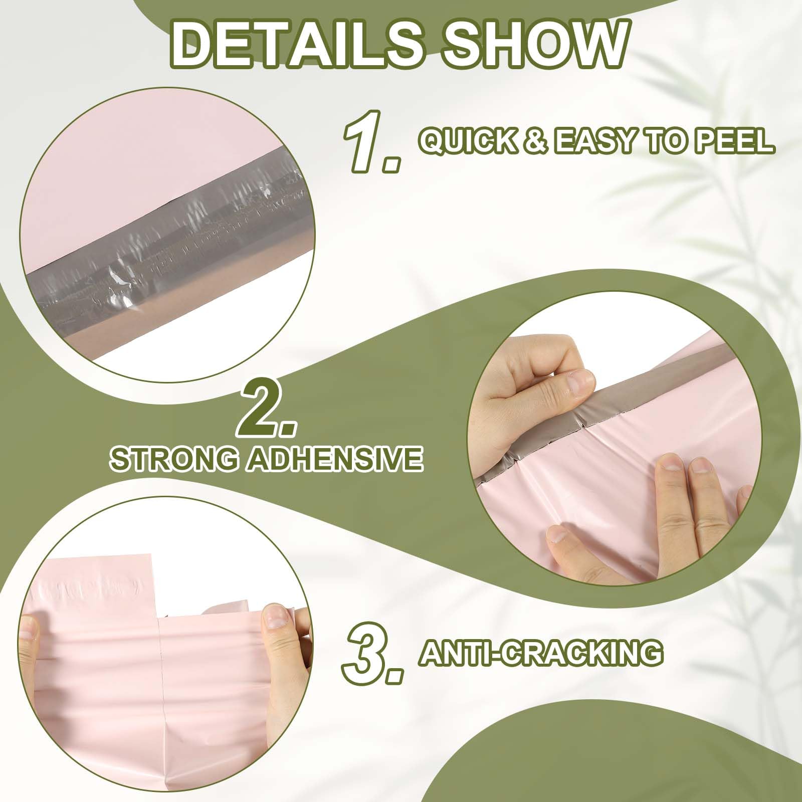 PATIKIL 100 buste per spedizioni in polietilene, 30,5 x 25,4 cm, per abbigliamento, con chiusura autoadesiva, per spedizioni aziendali, buste impermeabili, colore: rosa opaco