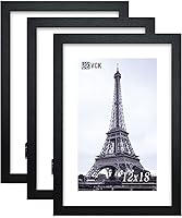 Vista 47 de VCK 8x10 Picture Frames - Black, Wide Border Solid Wood Frame, Display Photo in Horizontal and Vertical, for Home, Office, Gallery, Woodgrain