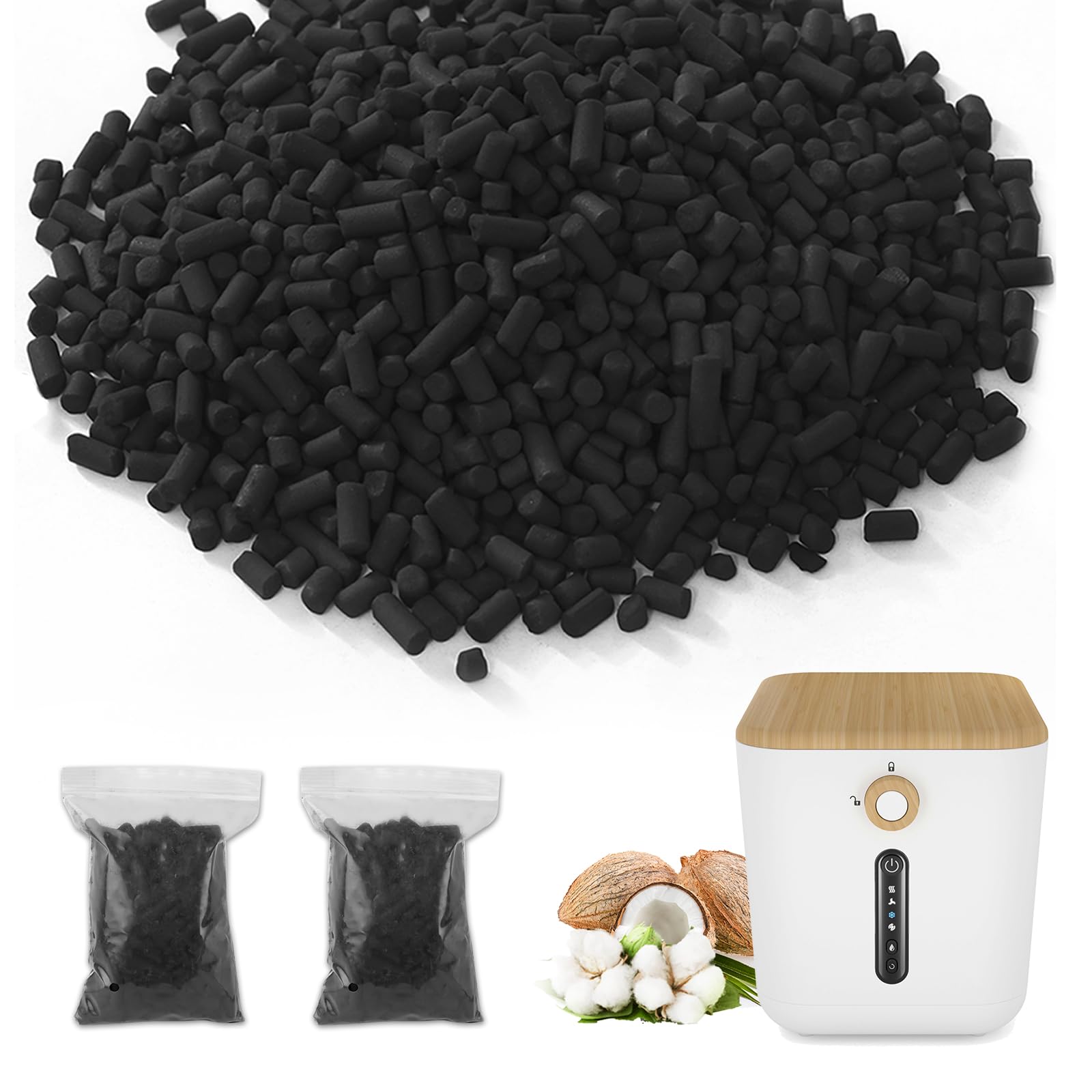 iDOO 3L Smart Waste recharges de filtre absorbant les odeurs charbon actif pour composteur de cuisine électrique