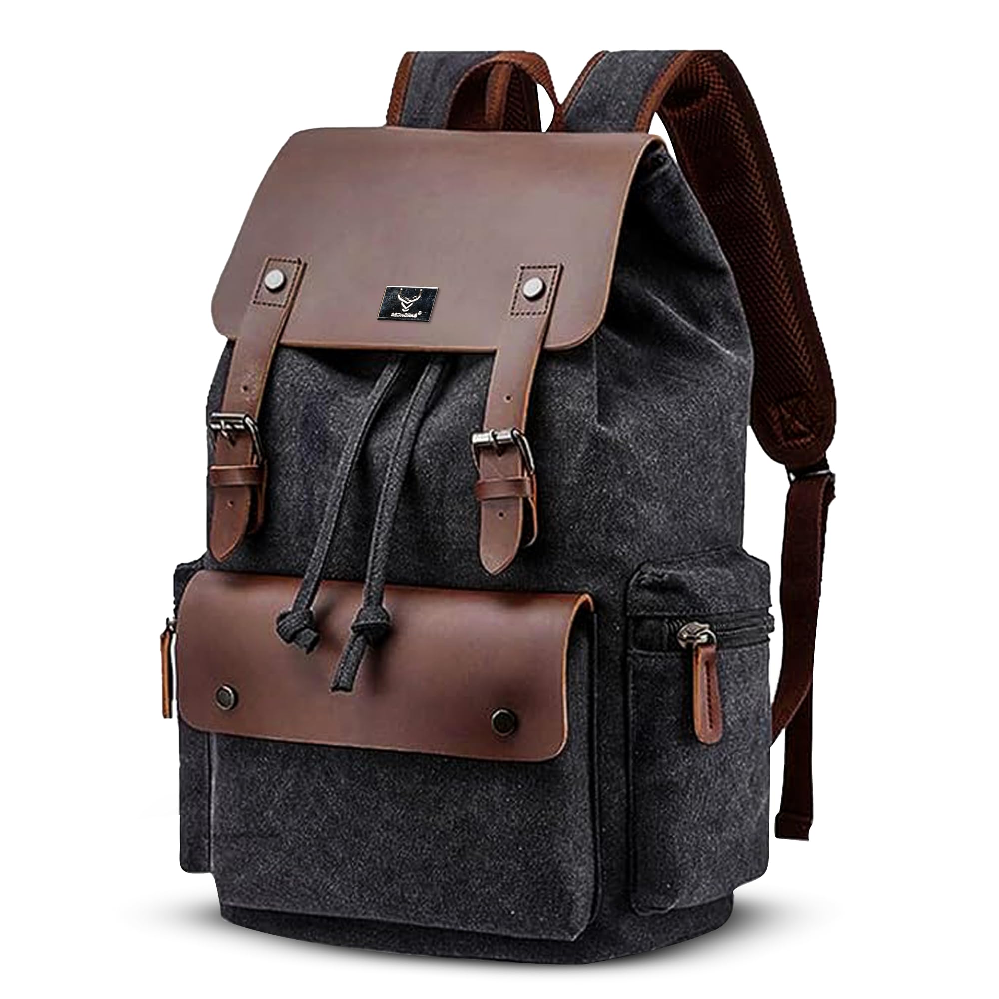 redhorns Vintage Backpack for Men & Women, Eco-Friendly Hiking, College Rucksack - Fits 15.6-Inch Laptop, Water-Resistant Bag-picture-20