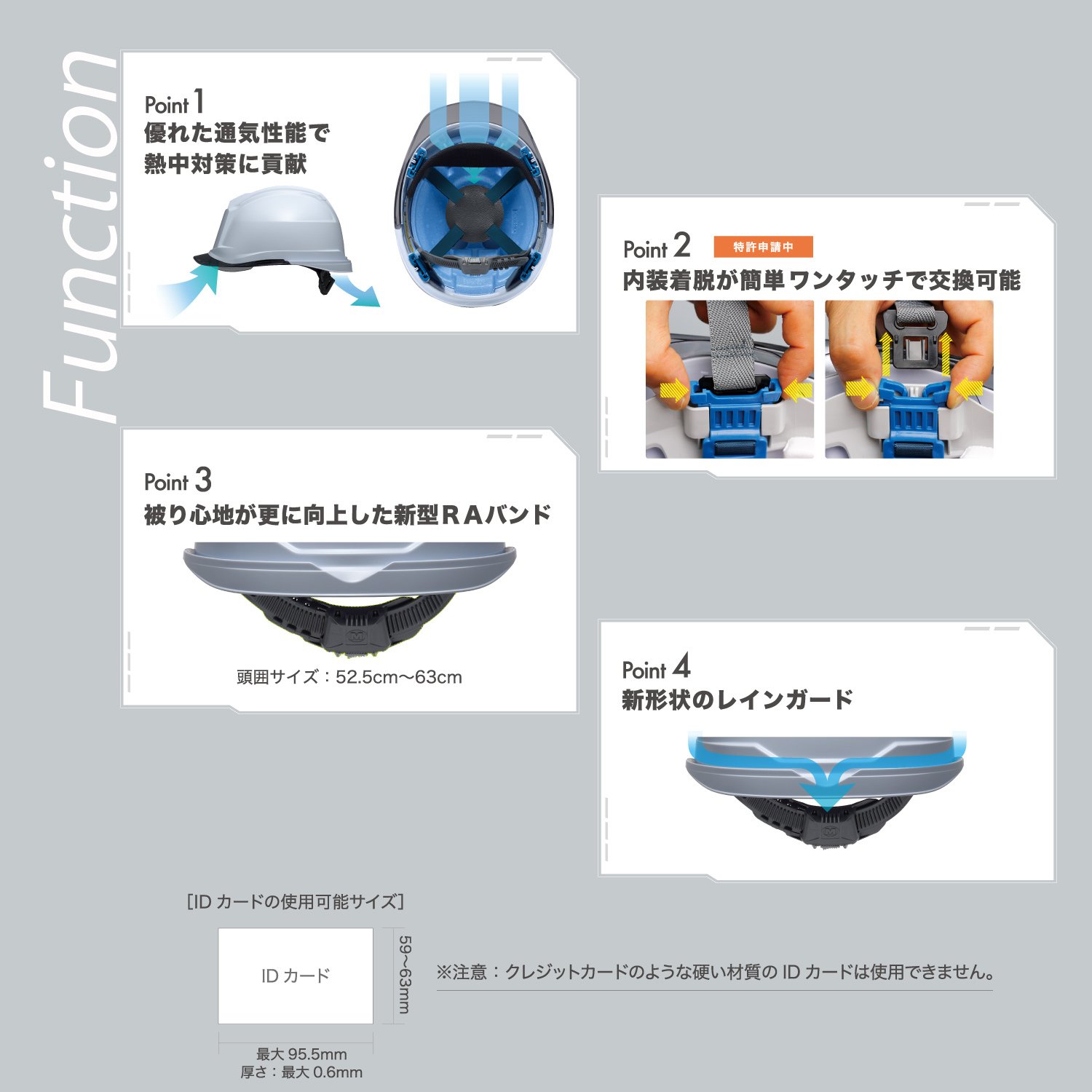 Amazon | [ミドリ安全] ヘルメット 作業用 PC製 IDケース付 SC-19 P CL