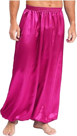 Mens Arabian Prince Lamp Costume Halloween Harem Pants Belly Dance Loose Bloomers Trousers