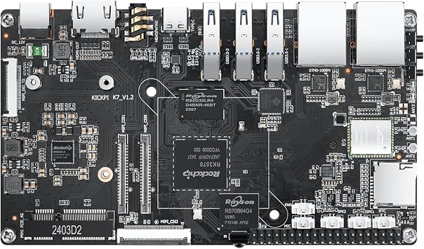 K7 Single Board Computer, 8GB RAM 64GB eMMC Rockchip RK3576 4-core 64-bit Processor Developemt Board 4K Video Decoding 2.0GHz Frequency Supports Android 14.0 / Debian 12 / Ubuntu 24.04