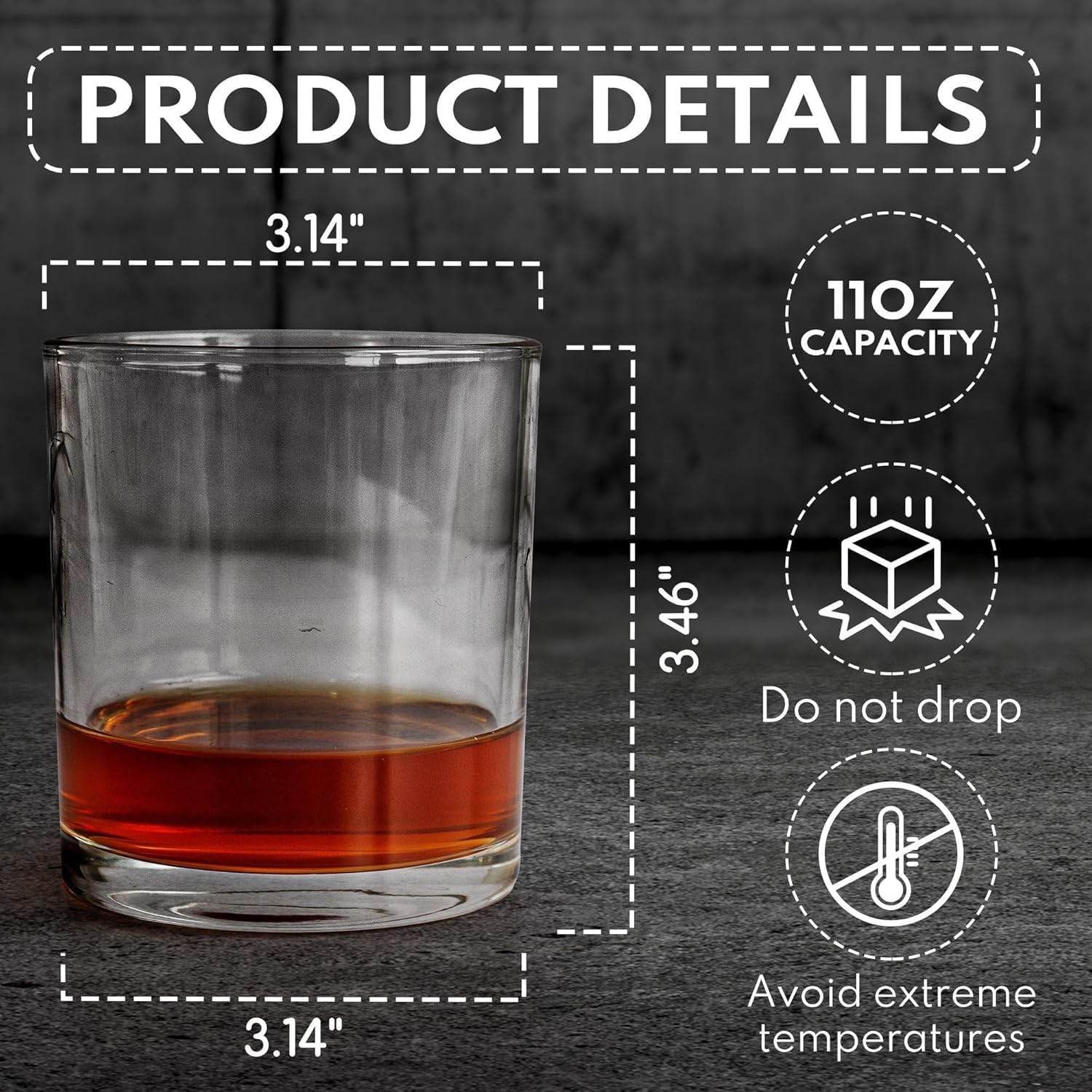 Personalized Whiskey Glass for Dad with Custom Face Engraving, Funny Reasons To Drink Design, Father’s Day Gift Birthday Present from Kids, Unique Drinking Glass Barware for Men Dad Grandpa