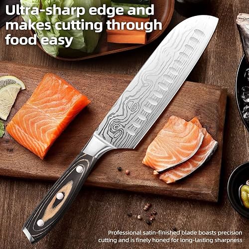 Miniatura 5 de Juego de cuchillos,Juego de cuchillos en caja de 5-8 pulgadas,Cuchillo de cocina alemán de acero inoxidable de primera calidad,Juego de cuchillos de