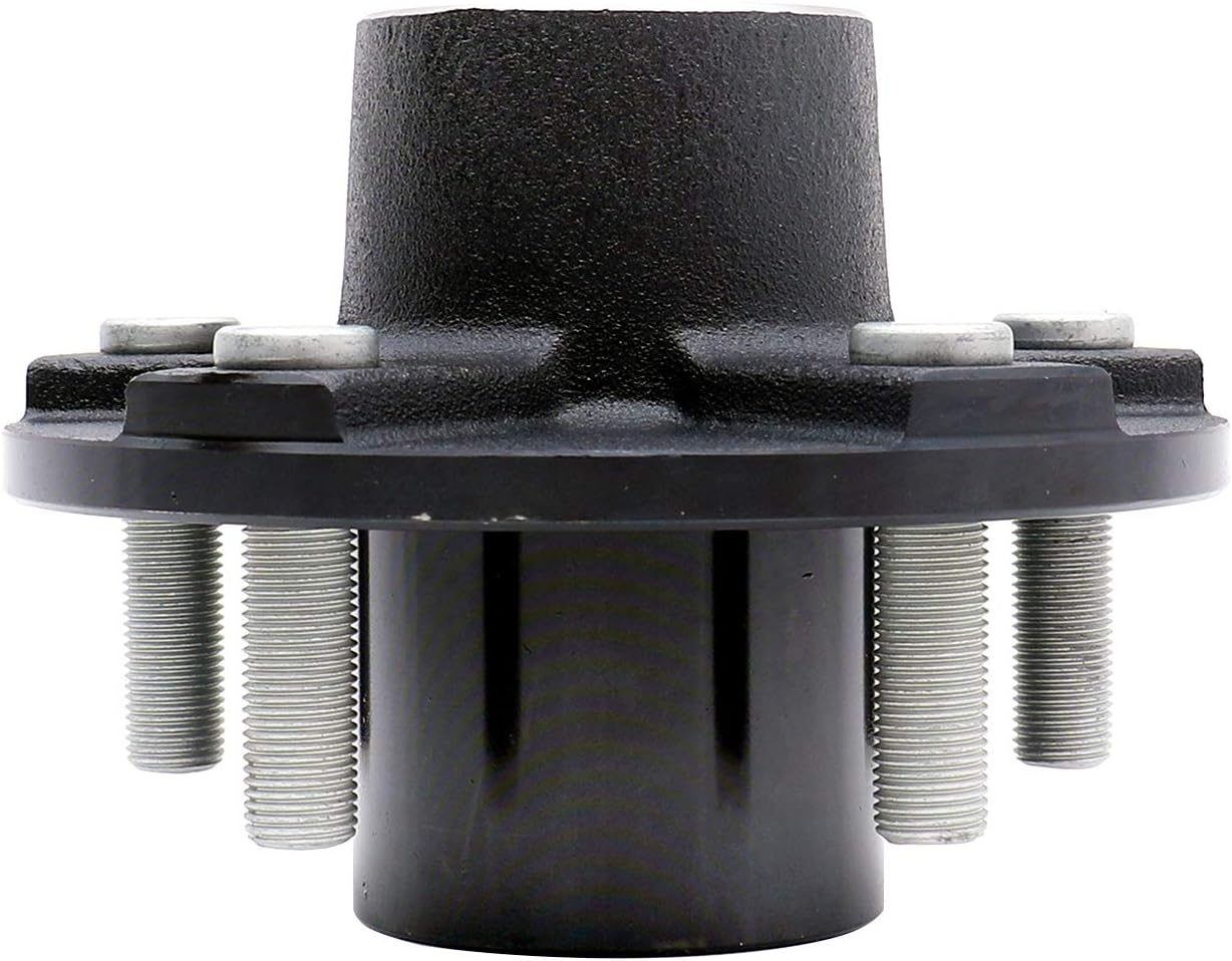 Trailer Hub Kit, 5 Bolt on 4-1/2 Inch Circle,for 2,200 lbs axle, Include 1-1/16 inch I.D. Bearings,fit 1-1/16 Inch Straight Spindle
