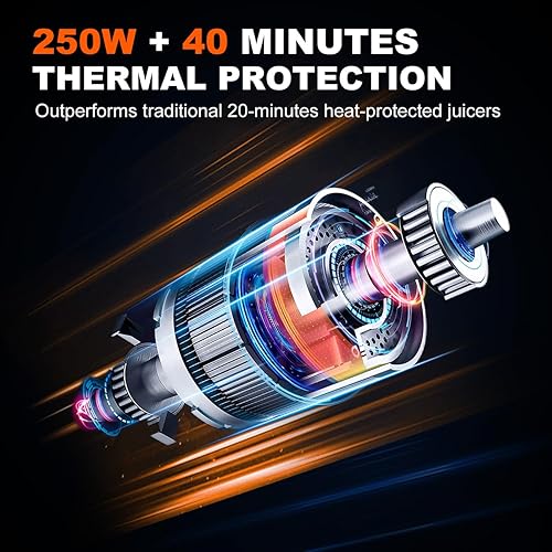 Miniatura 7 de Máquinas exprimidoras, exprimidor de prensa en frío con canal de alimentación grande de 4.2 pulgadas, máquina extractor de jugo lento de fruta