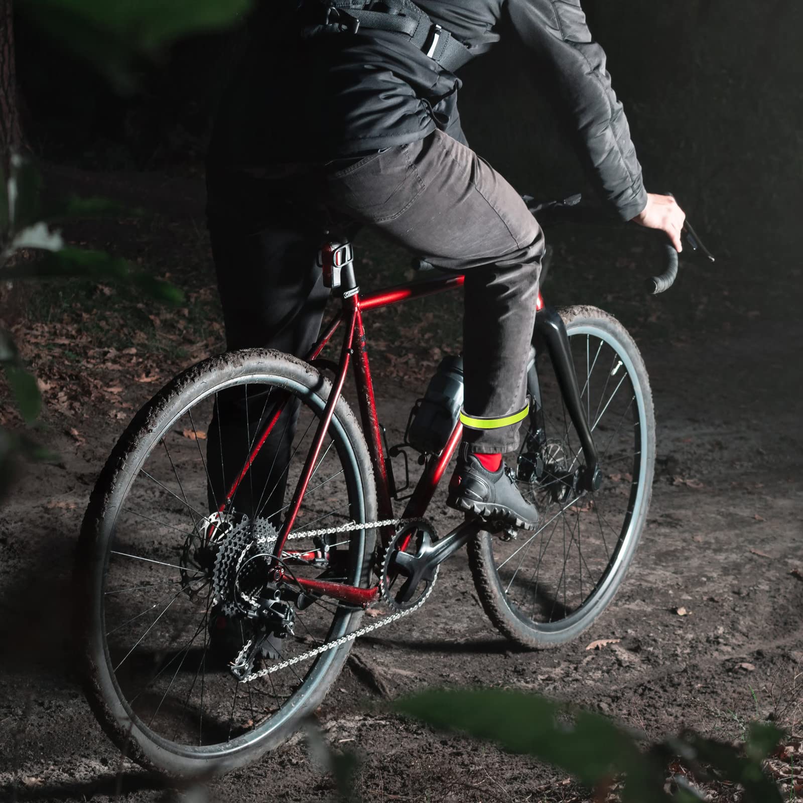 Fasce Catarifranganti Per Pantaloni Da Bicicletta - 8 Pezzi Elastici Riflettenti Per Corsa, Jogging E Sicurezza Notturna