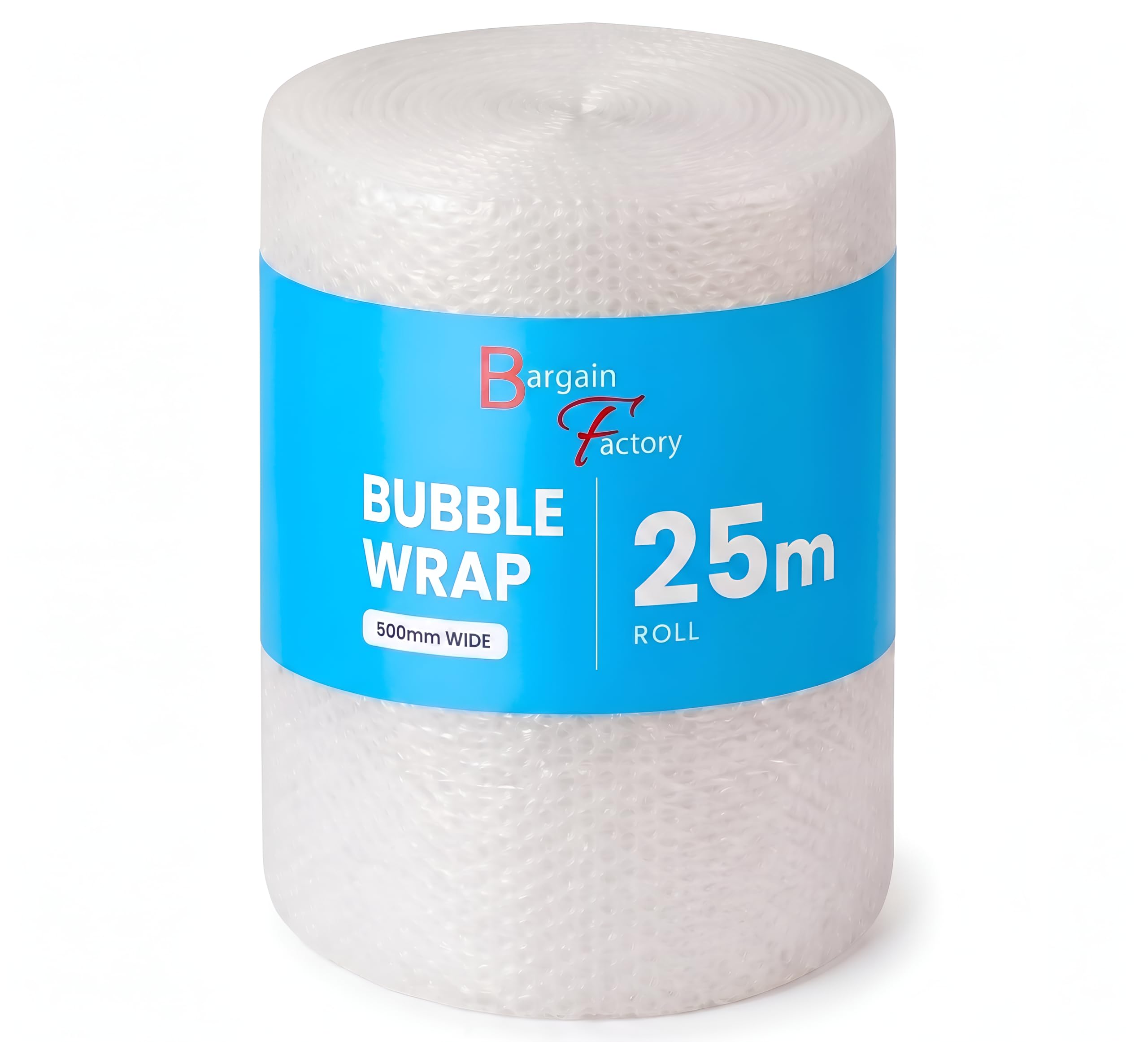 Bargain Factory Clear Extra Large 500Mm X25m Roll Of Quality Bubble Cushioning Wrap Roll - Strong, Affordable, And Ideal For House Moving, Removals, Packing, Shipping, And Mailing