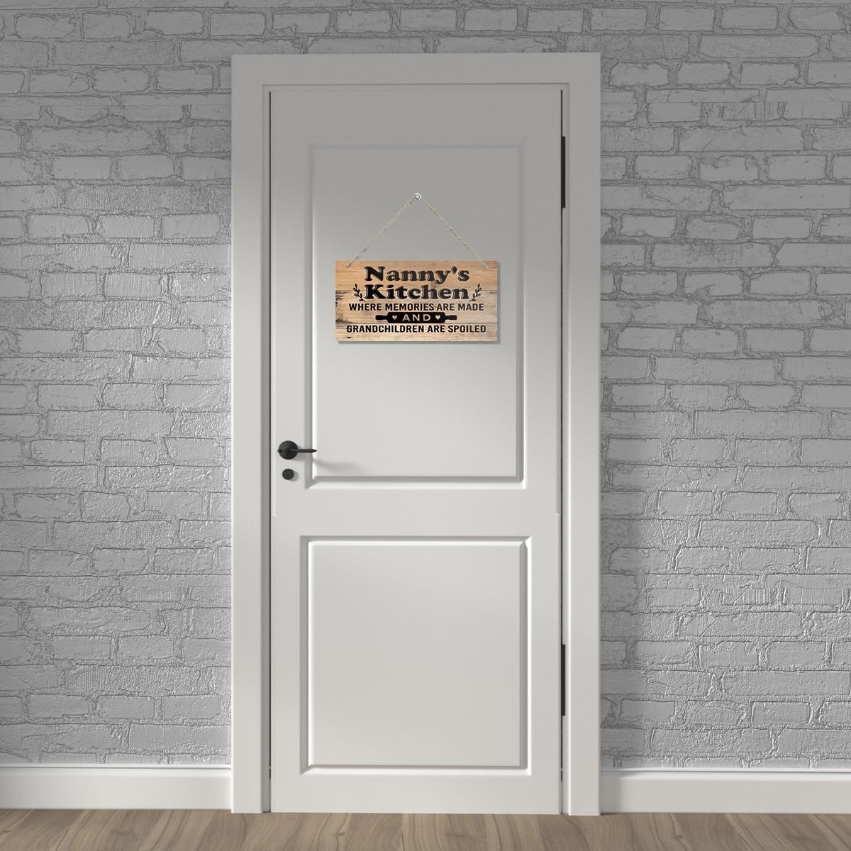 Nanny's Kitchen Sign - Where Memories Are Made and Grandchildren are Spoiled, Nanny Home Decor for Kitchen, Decorative Hanging Wall Plaque Wood Sign, Nanny Gift for Mother's Day, Rustic Kitchen Decor - Image 5