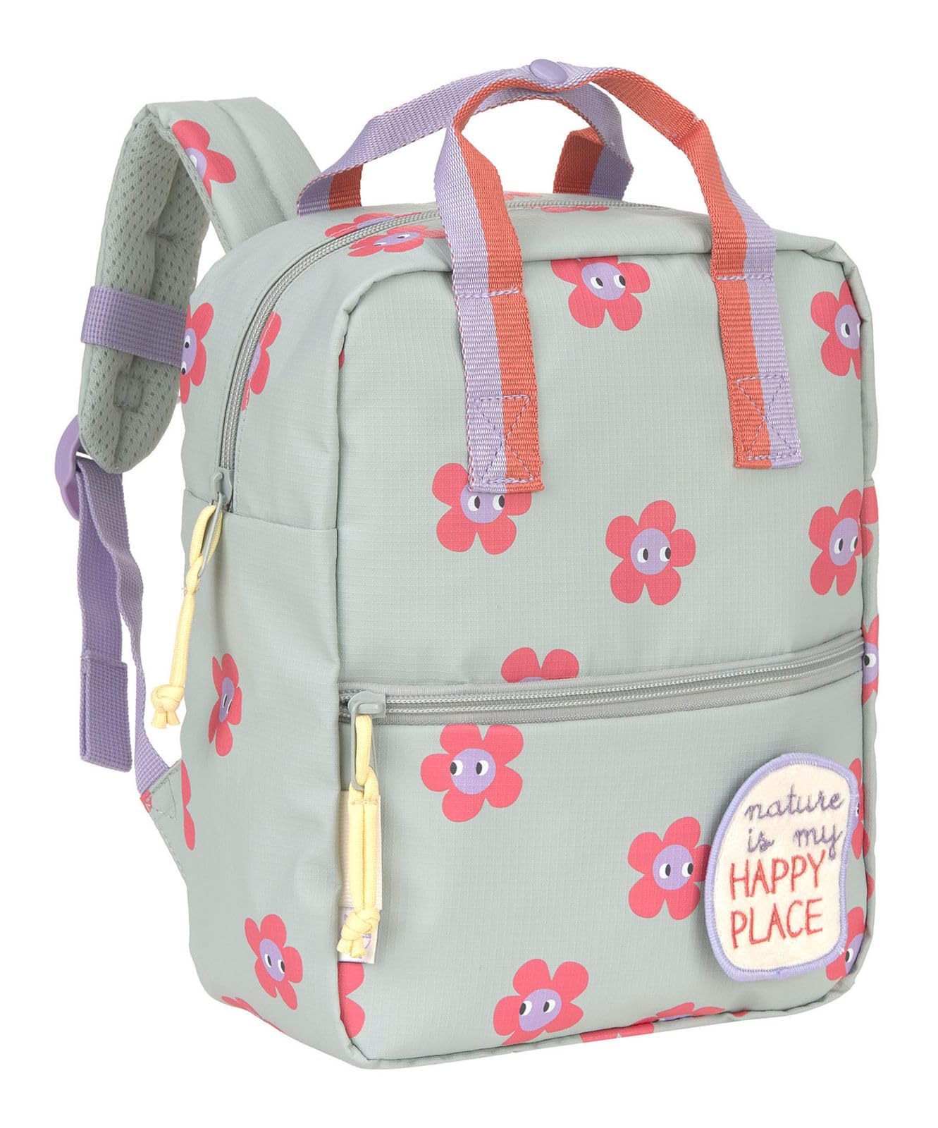 Lässig Happy Trails Mini Square plecak 7L kwiat szary