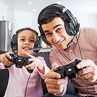 Vista 8 de BENGOO G9000 - Auriculares estéreo para juegos para PS4, PC, Xbox One PS5, cancelación de ruido, auriculares sobre la oreja con micrófono, luz LED