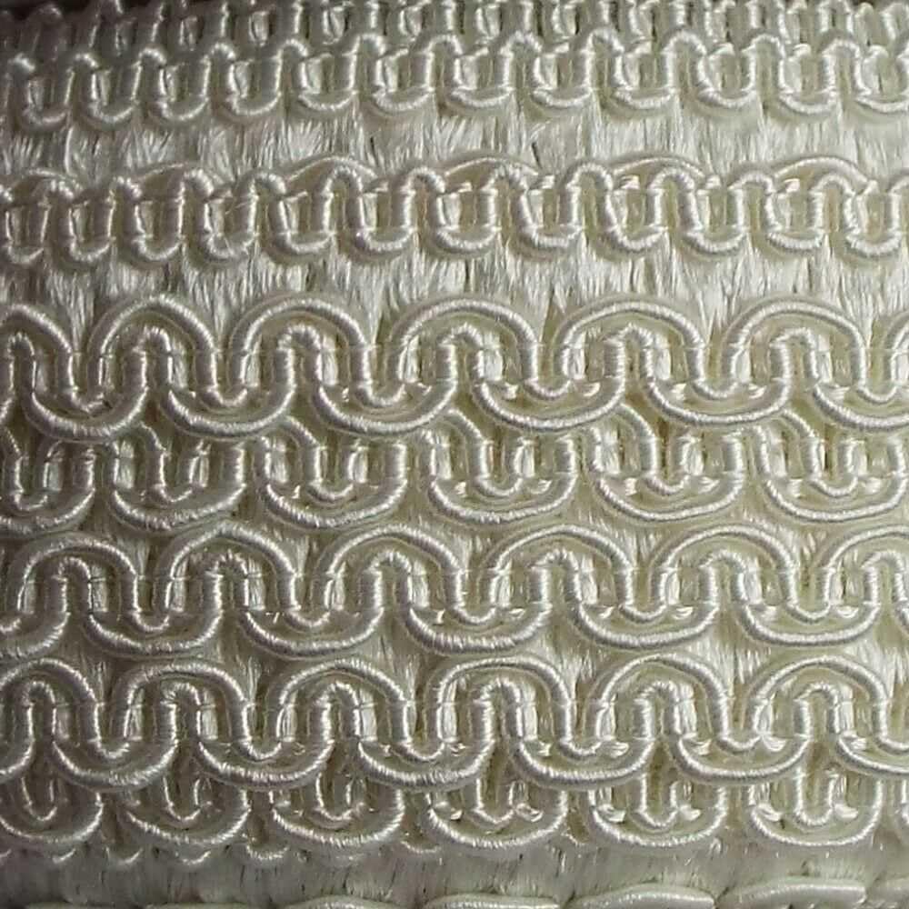 11mm Scroll Gimp Braid Trim Big Small Upholstery 38 Colour Buy 1 2 or 4m 934D, 051 Bridal Off White, 2 Metres