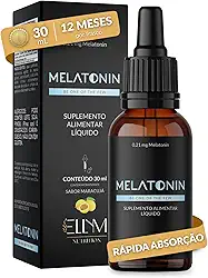 Melatonina em Gotas Sublingual 30ml Maracujá ELLYM NUTRITION Rápida Absorção Efeito Imediato 0,21mg Melatonin por Gota