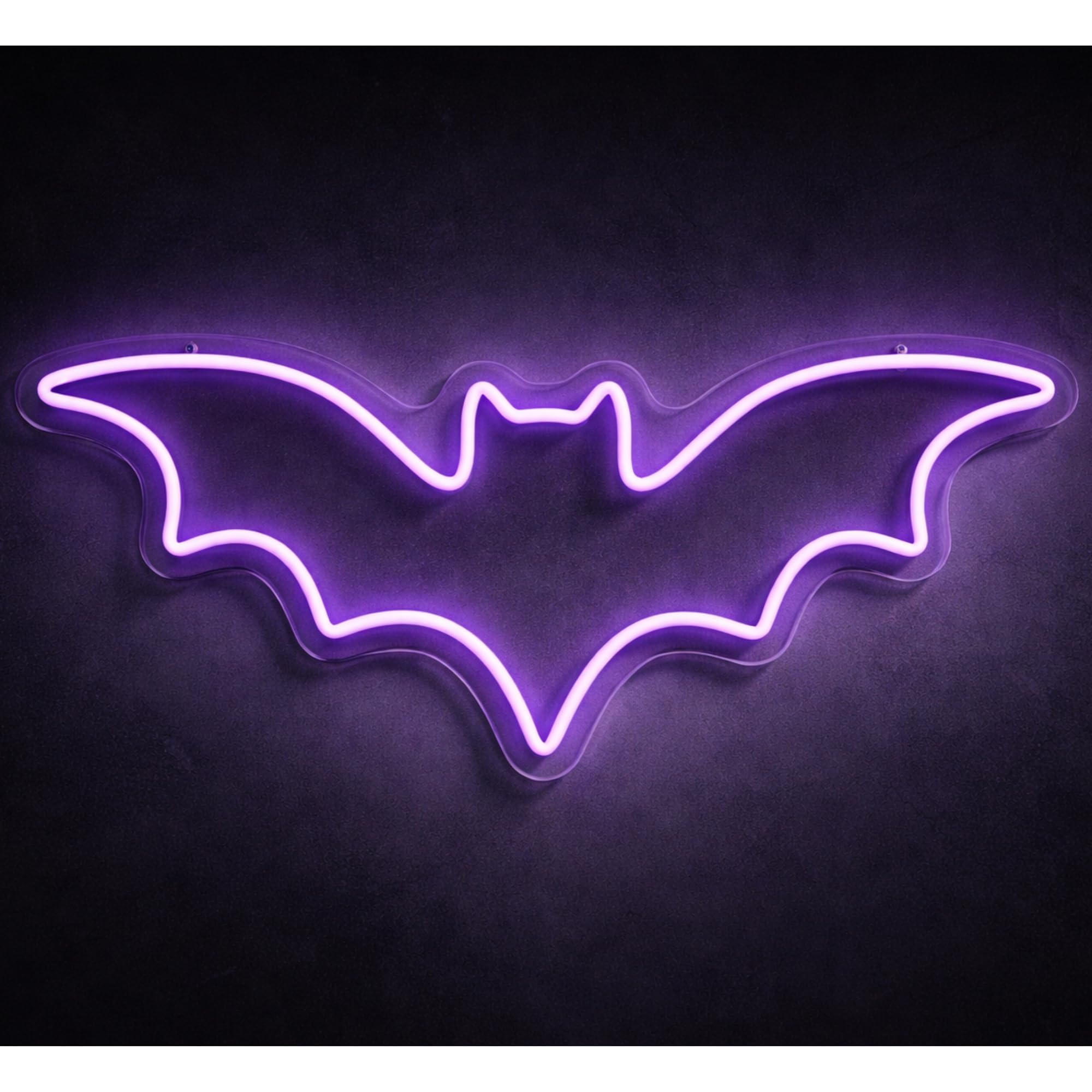Neón Murciélago LED Grande (50x20 cm) | Cartel Luminoso Dimerizable Gaming Profesional | Decoración Setup Streamer