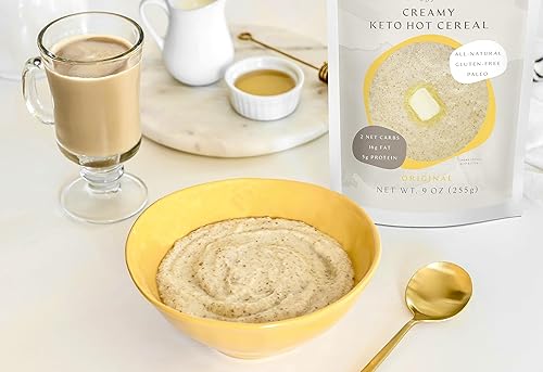 Miniatura 3 de Creamy Keto Hot Cereal Original de Phenomenal Foods Co  Farina baja en carbohidratos  Sin azúcar  Sin gluten ni granos  Paleo  Seguro para