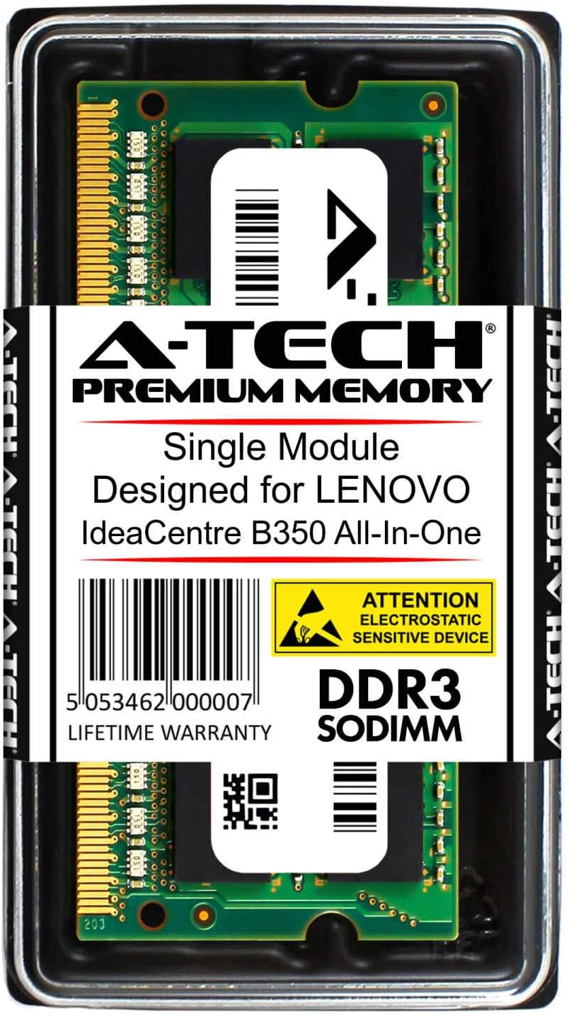 A-Tech 8GB RAM for Lenovo IdeaCentre B350 All-in-One | DDR3/DDR3L 1600 SODIMM PC3-12800/PC3L-12800 1.35V 204-Pin Memory Upgrade Module