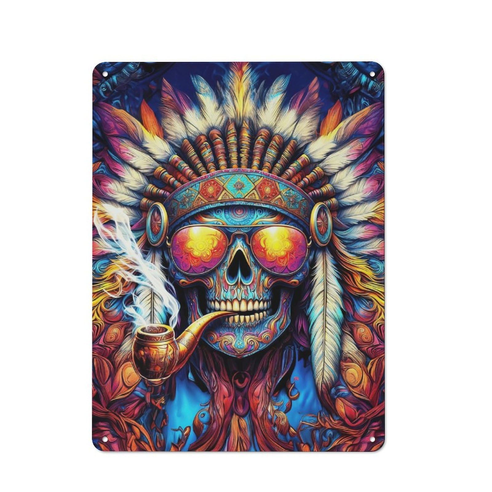 Junmoney Kaleidoscopic Wisdom For Lounge Or Reading Corner, Rustic Tin Sign 40X30cm, For Home Interiors, Feature Walls And Decorative Displays