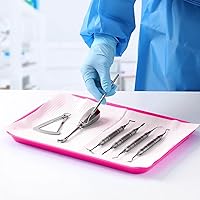 Vista 15 de JMU 20 bandejas dentales autoclave plástico Procedimiento plano para instrumentos, 13.25 x 9.75 pulgadas, tamaño B (rosa)