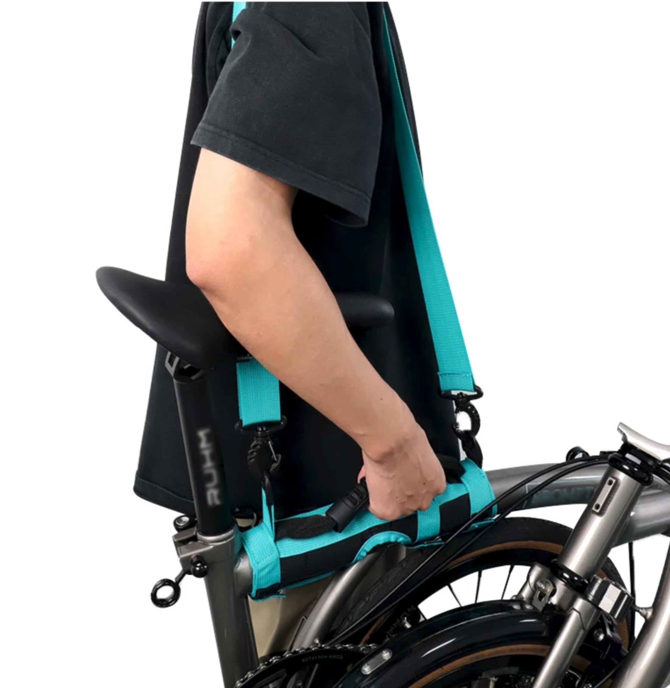 For BROMPTON Bike Carry Handle Travel Handgrip Folding Bike in GREEN