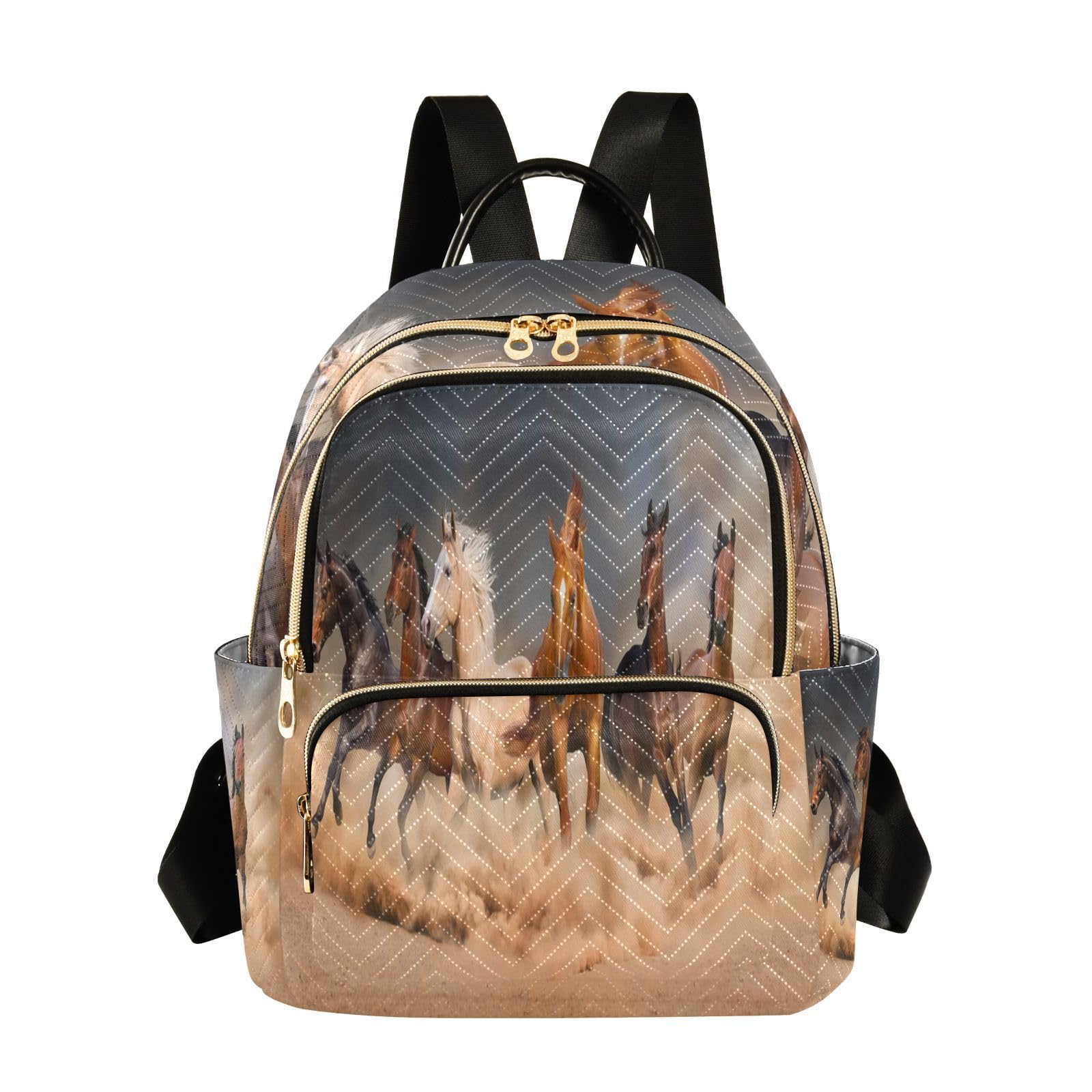 Women Backpack Animal Horse Running Print Rucksack Shoulder Bag Handbag Casual Daypacks Travel Bag School Bags Backpacks for Women Girls Ladies
