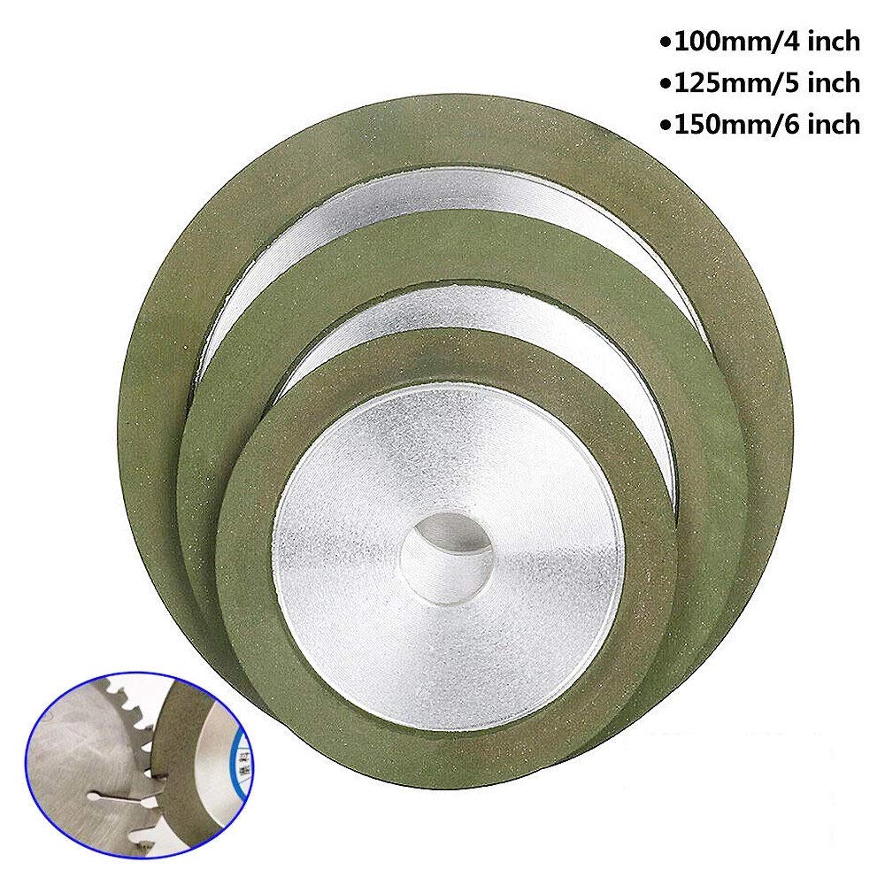 Cerchio per mola diamantata 100mm / 125mm / 150mm grana 150-320 per fresa in acciaio al tungsteno, affilatrice per utensili, 125x25x8x15mm, 180