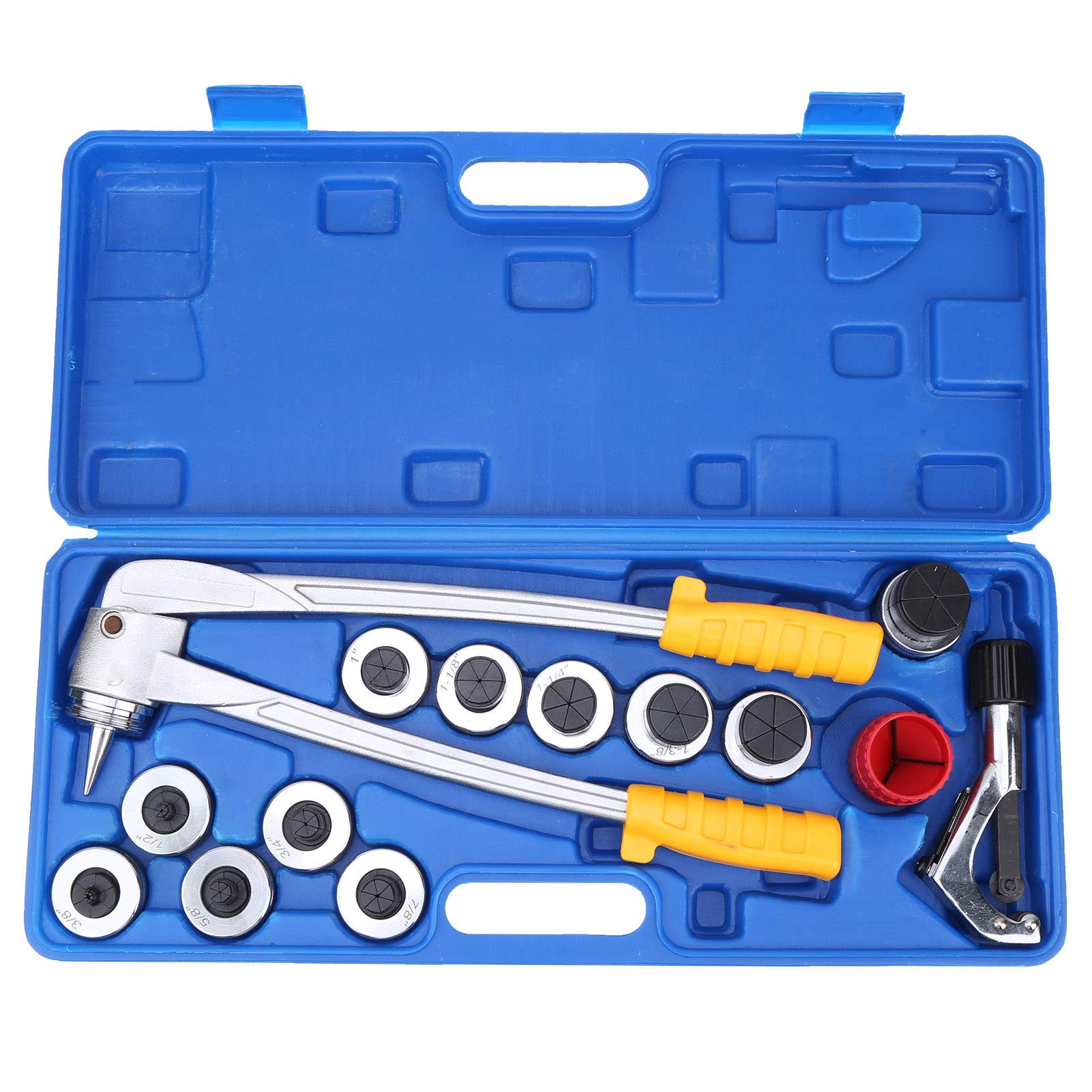 Strumento Manuale per Espandere Tubi Strumento Manuale Portatile per Espandere Tubi in Rame e Alluminio Kit Espansore con 11 Teste di Espansione (Norma britannica)