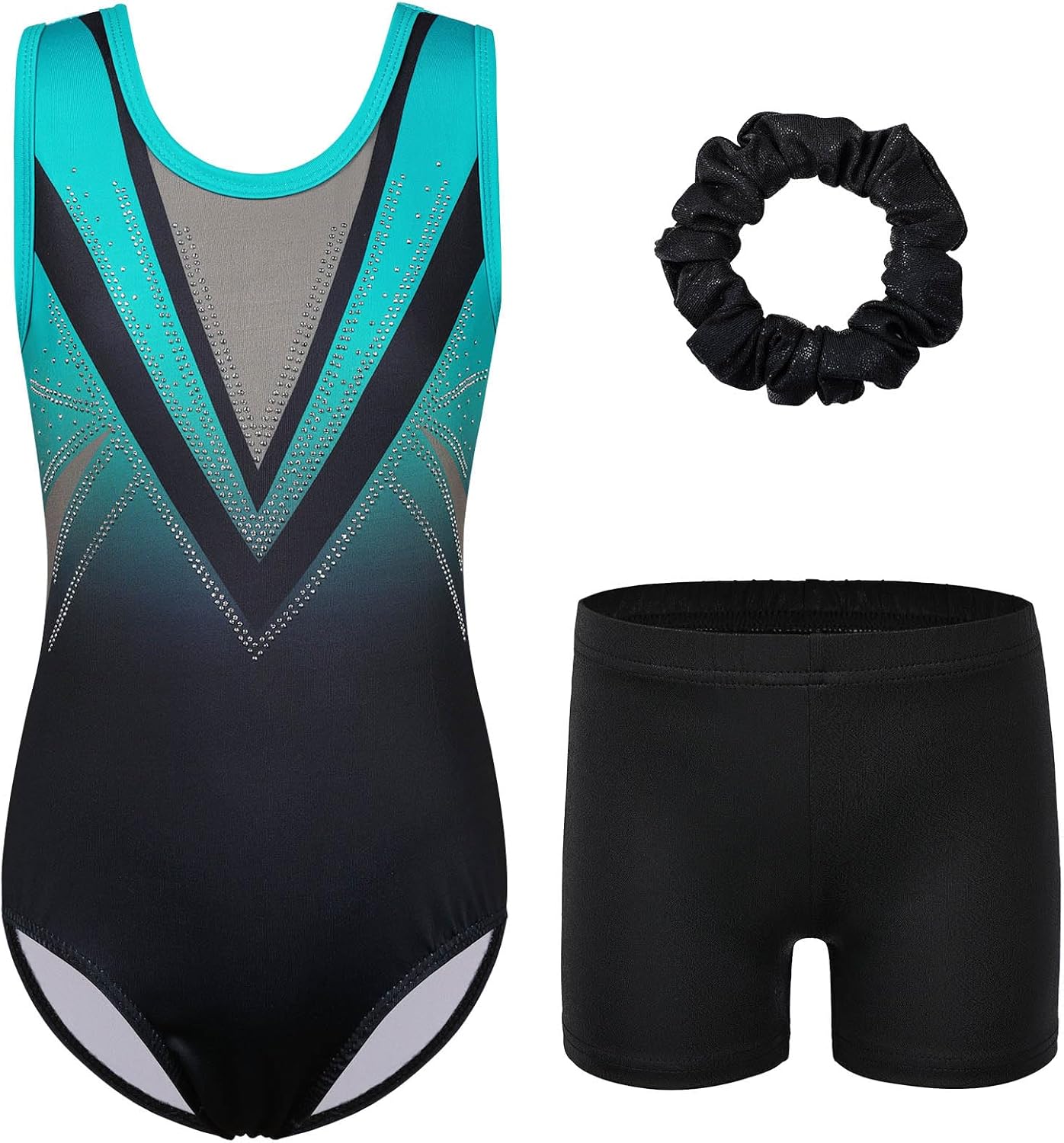 Ranrann Justaucorps Gymnastique Fille Sans Manches Avec