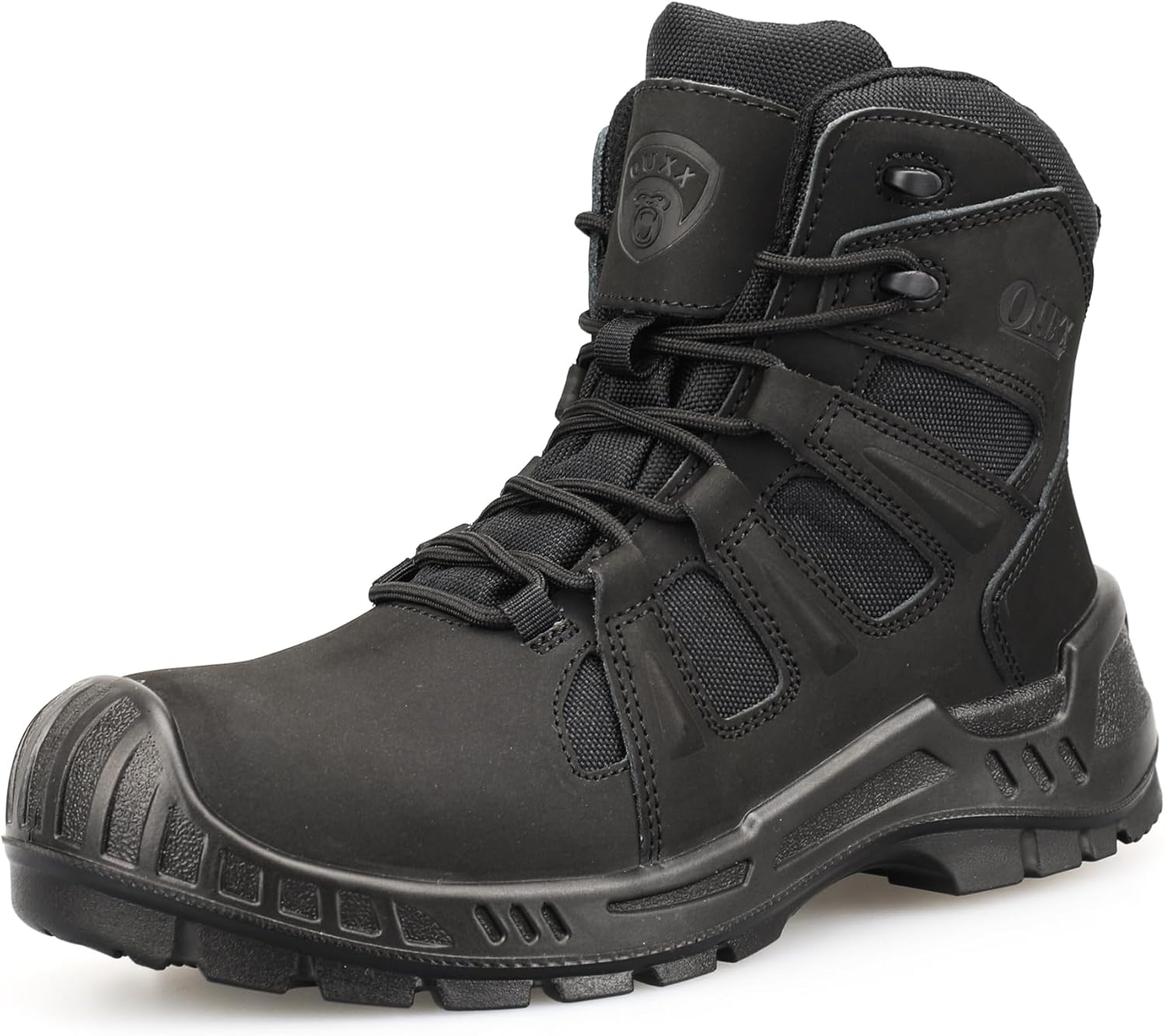 OUXX Men's Waterproof Composite Toe Work Boots, 6 Inch Safety Boot, Slip-Resistant Outsole, Metal Free, ASTM F2413-18 Rated, (OX4603)