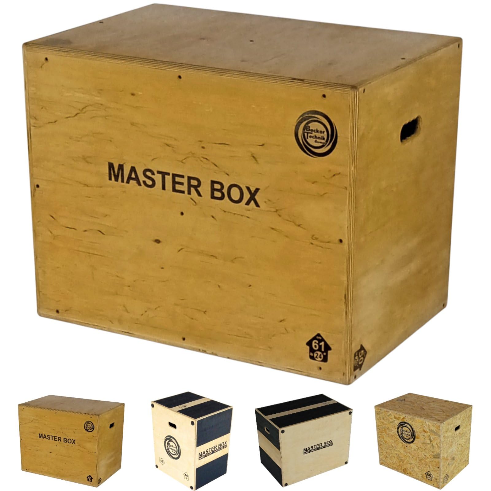 Master Box, Sprungbox, Jump Box, Fitnessbox, plyobox abgerundete Kanten, Sprungkasten aus Birken-Sperrholz, extrem stabile Plyo Box,