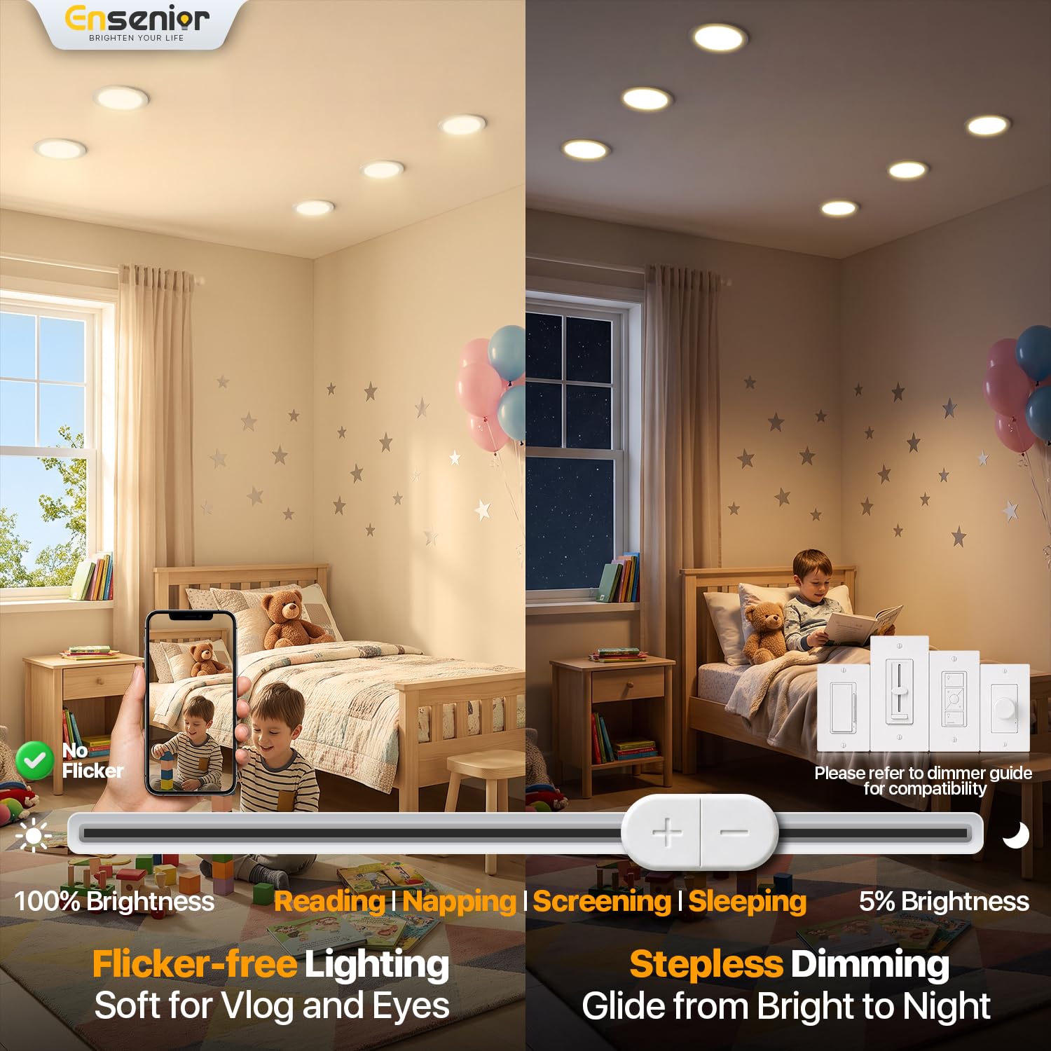 Ensenior 6 Inch LED Recessed Lights - 12 Pack -3 Ensenior 6 Inch LED Recessed Lights - 12 Pack -3